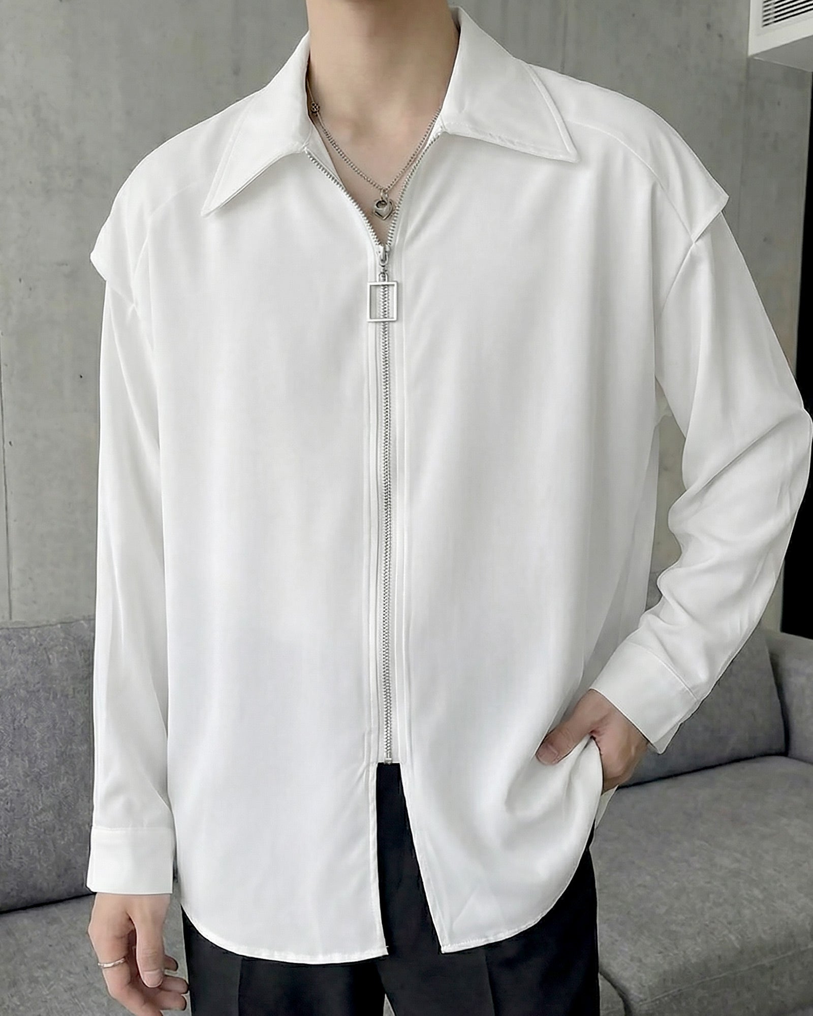 エッジラインモードジップシャツ Ot20150