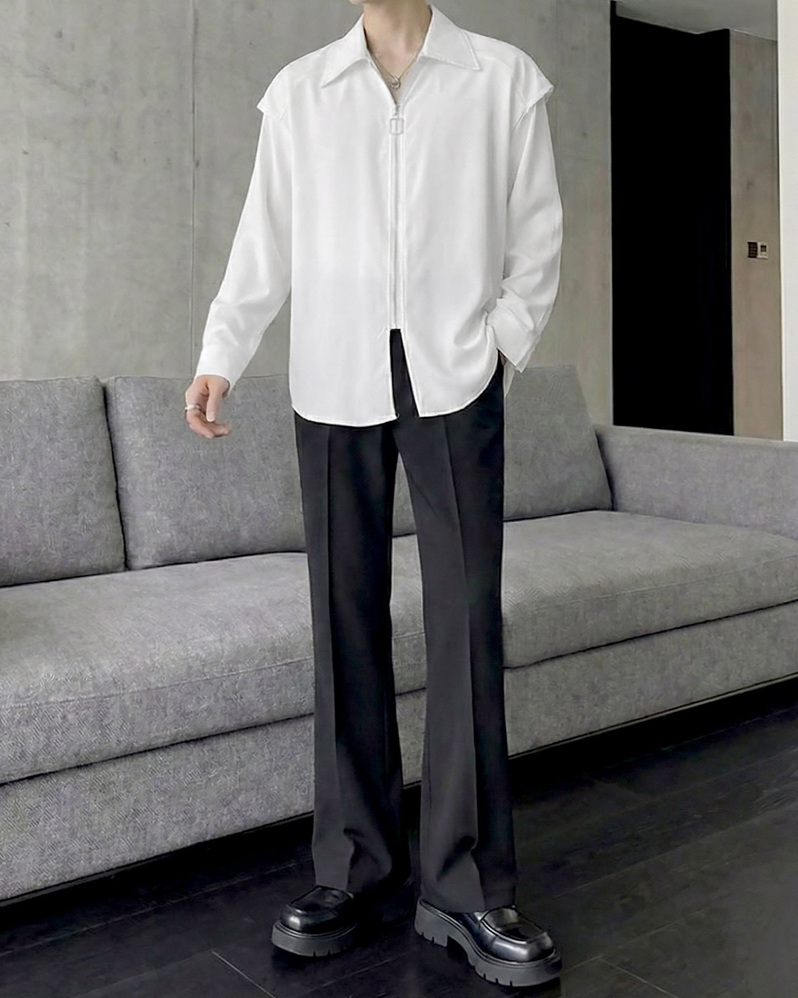 エッジラインモードジップシャツ Ot20150