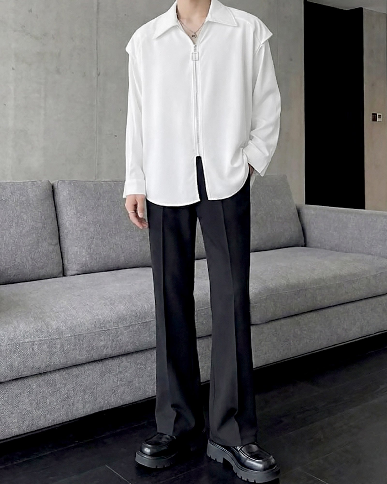 エッジラインモードジップシャツ Ot20150