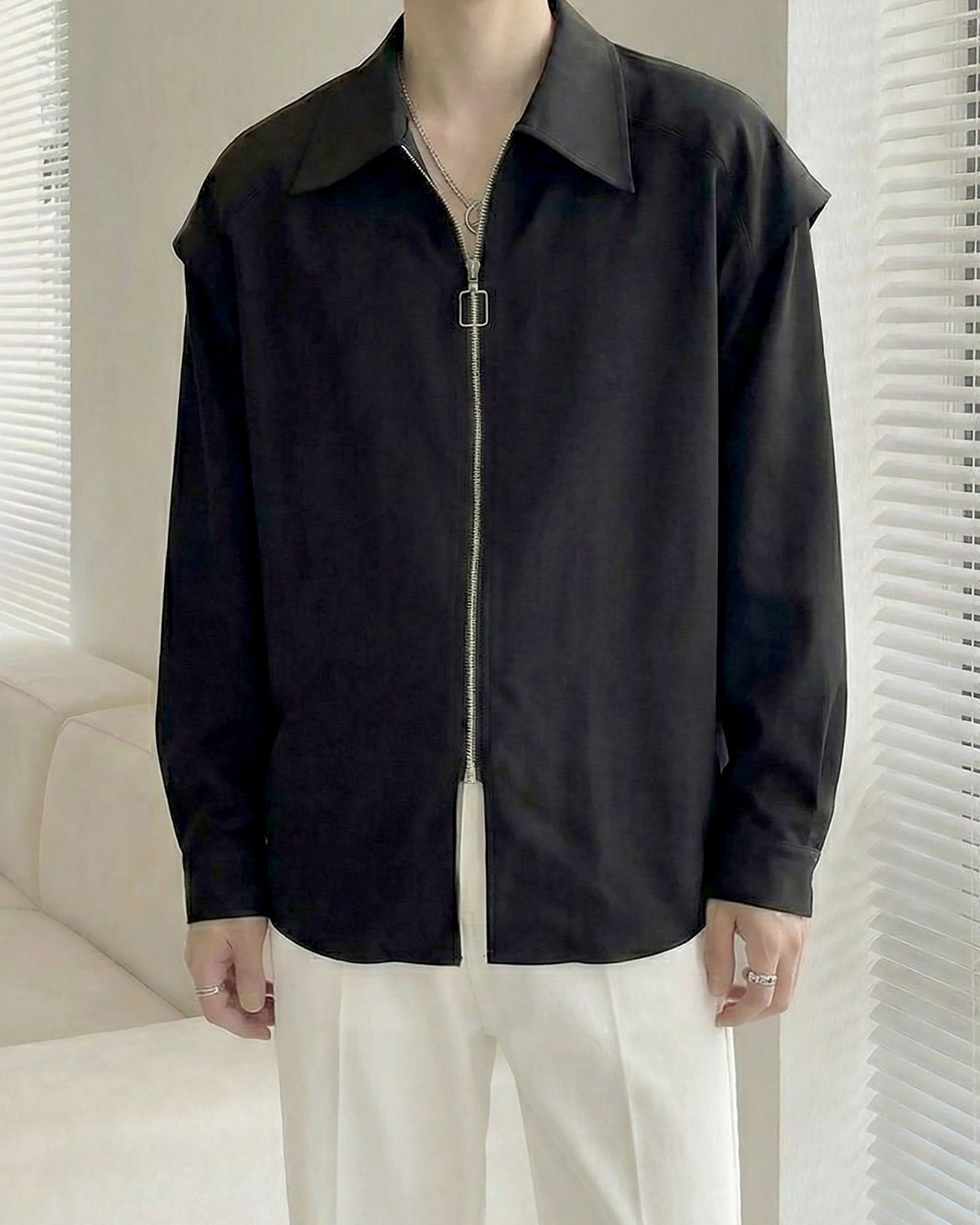 エッジラインモードジップシャツ Ot20150