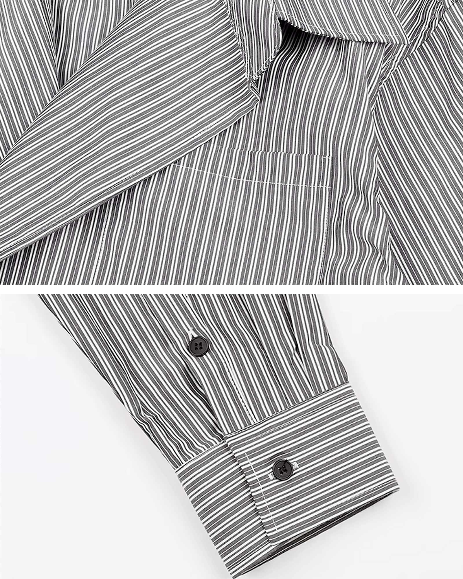 シックストライプオープンカラーシャツ Ot20152