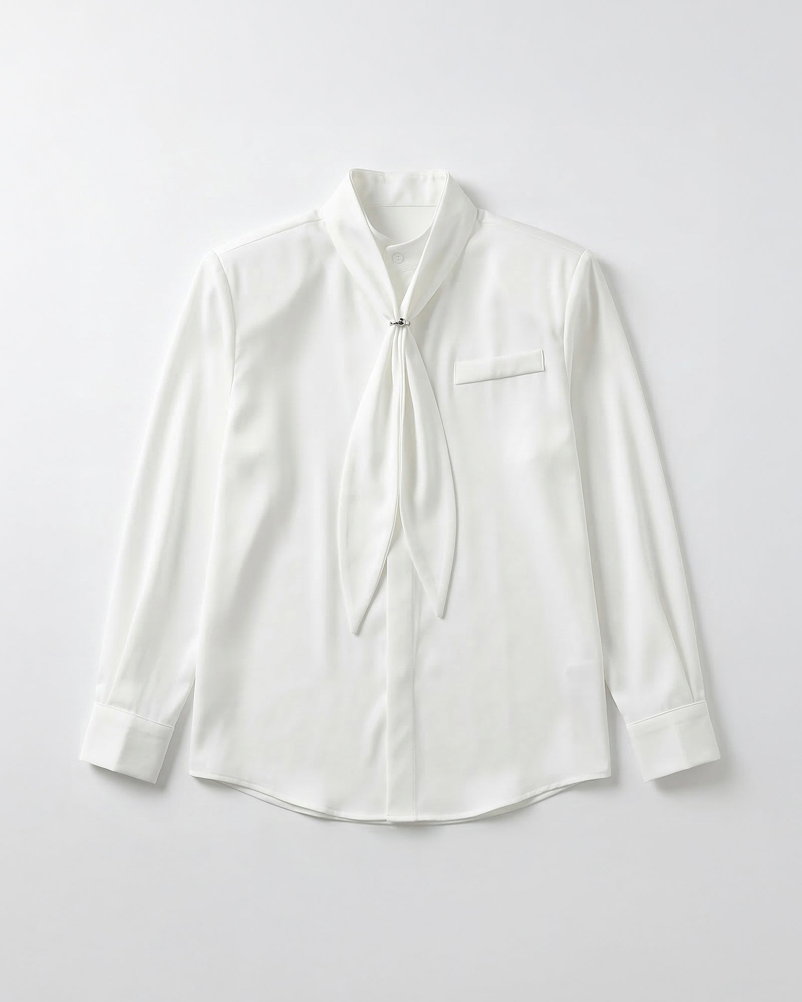 スカーフタイラグジュアリーモードシャツ Ot20155