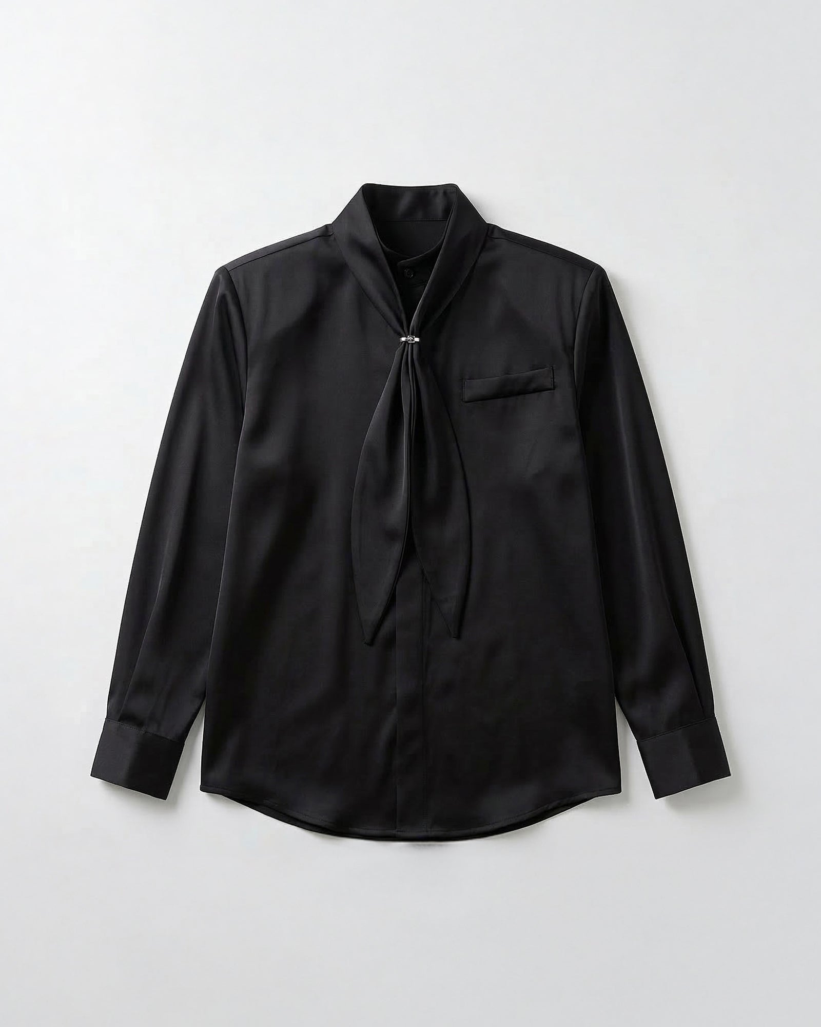 スカーフタイラグジュアリーモードシャツ Ot20155