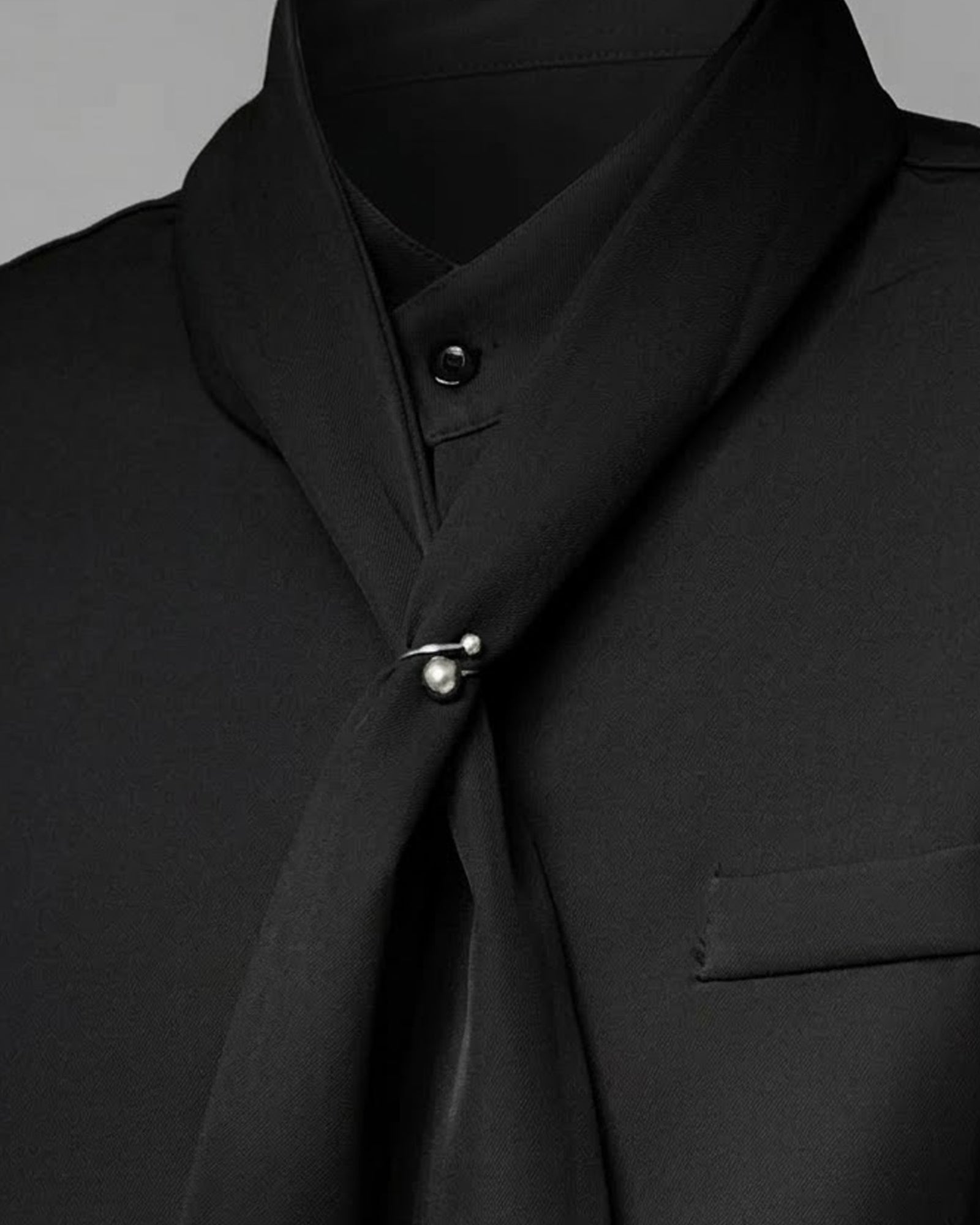 スカーフタイラグジュアリーモードシャツ Ot20155