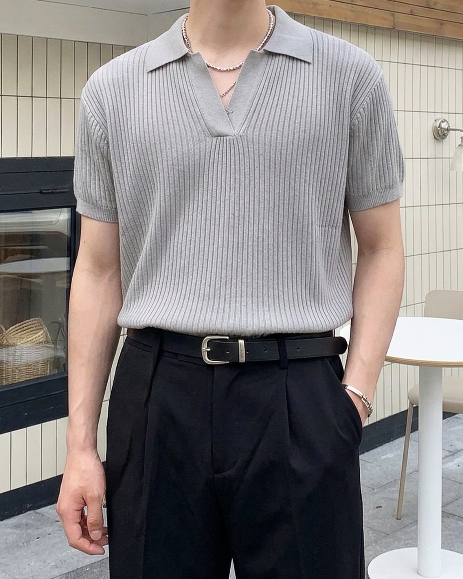 テンダーロイン　まとめ売り　ニットポロシャツM TENDERLOIN 'T-KNIT POLO S'ニットポロシャツ ネイビー 紺 M ボーダー