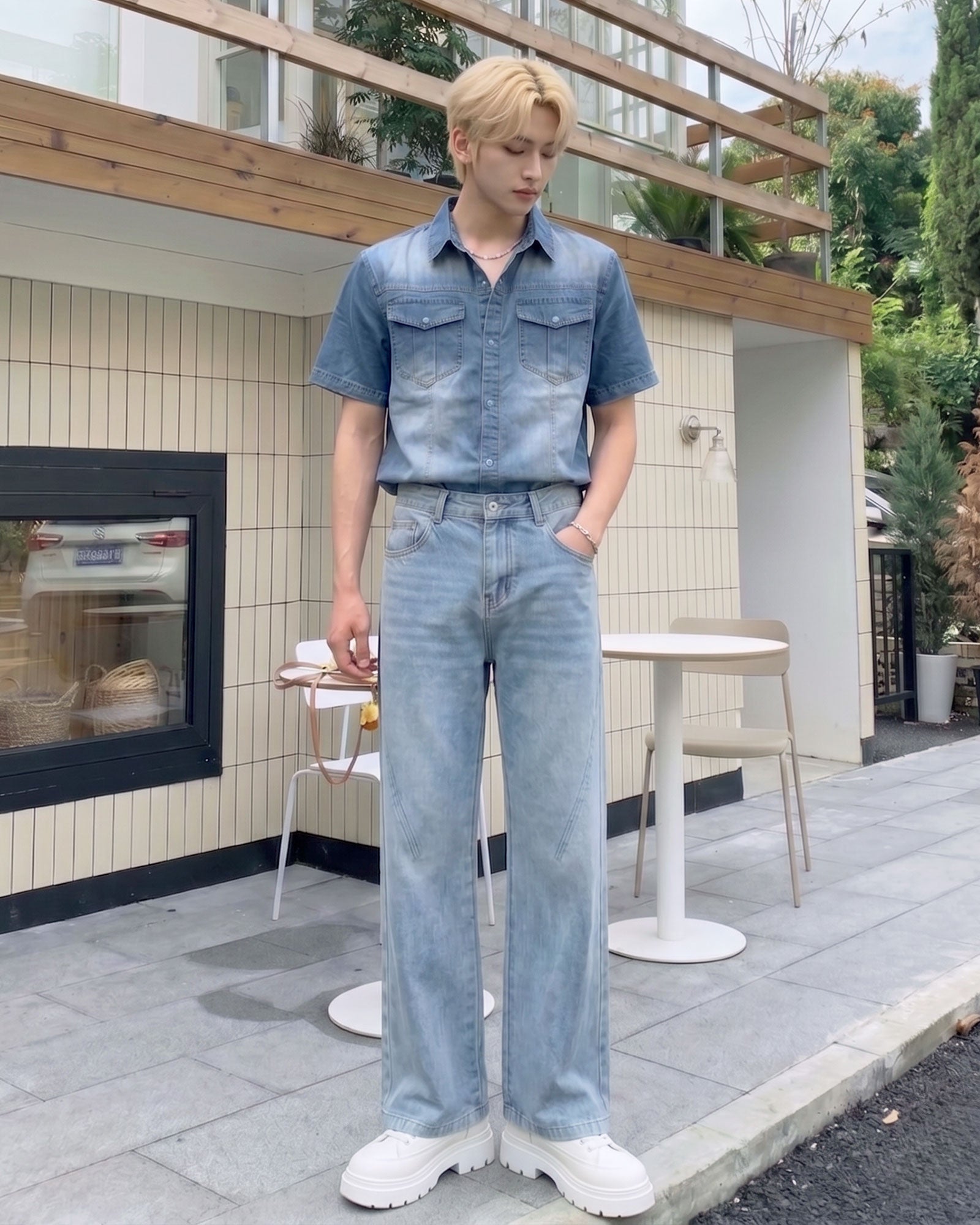 美品D&G デニムシャツ 半袖 40　ドルガバ　ジーンズ 楽天市場】ドルガバ デニムシャツ（メンズファッション）の通販