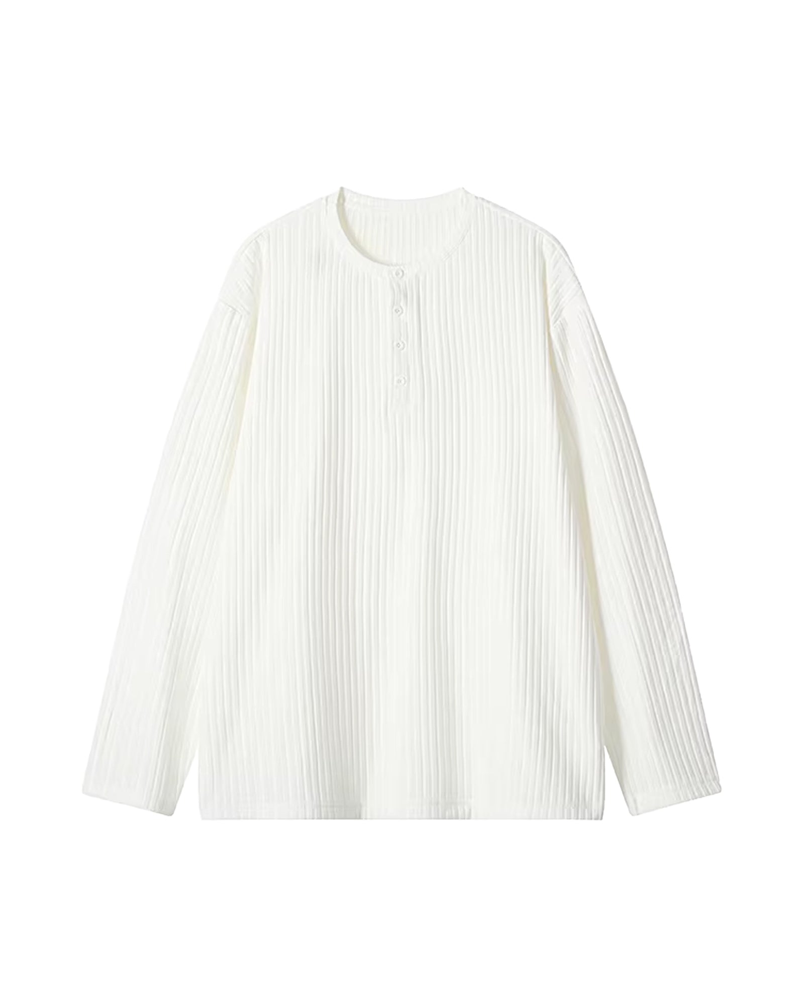 ヘンリーネックテクスチャートップス Ot20172