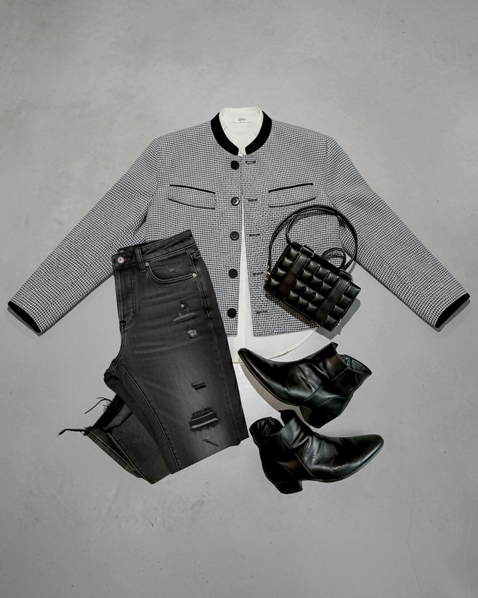 ハウンドチェックショートジャケット Ot30052