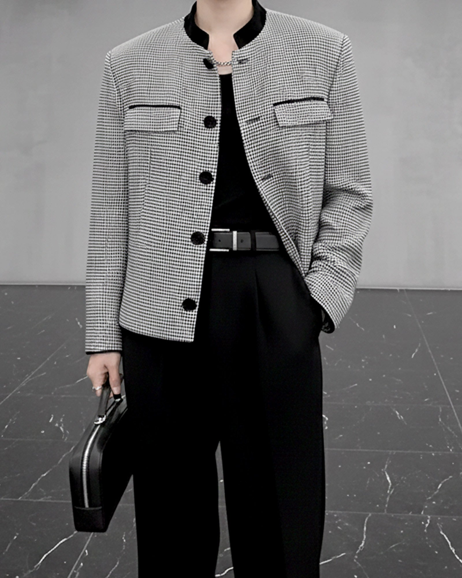 ハウンドチェックショートジャケット Ot30052