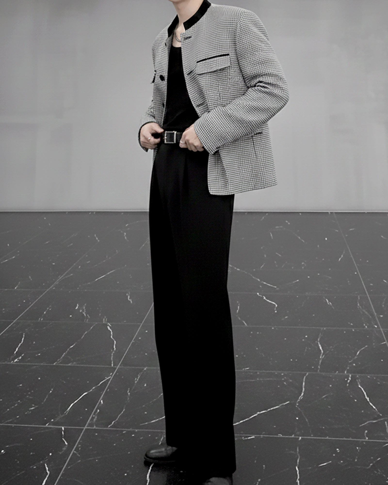 ハウンドチェックショートジャケット Ot30052