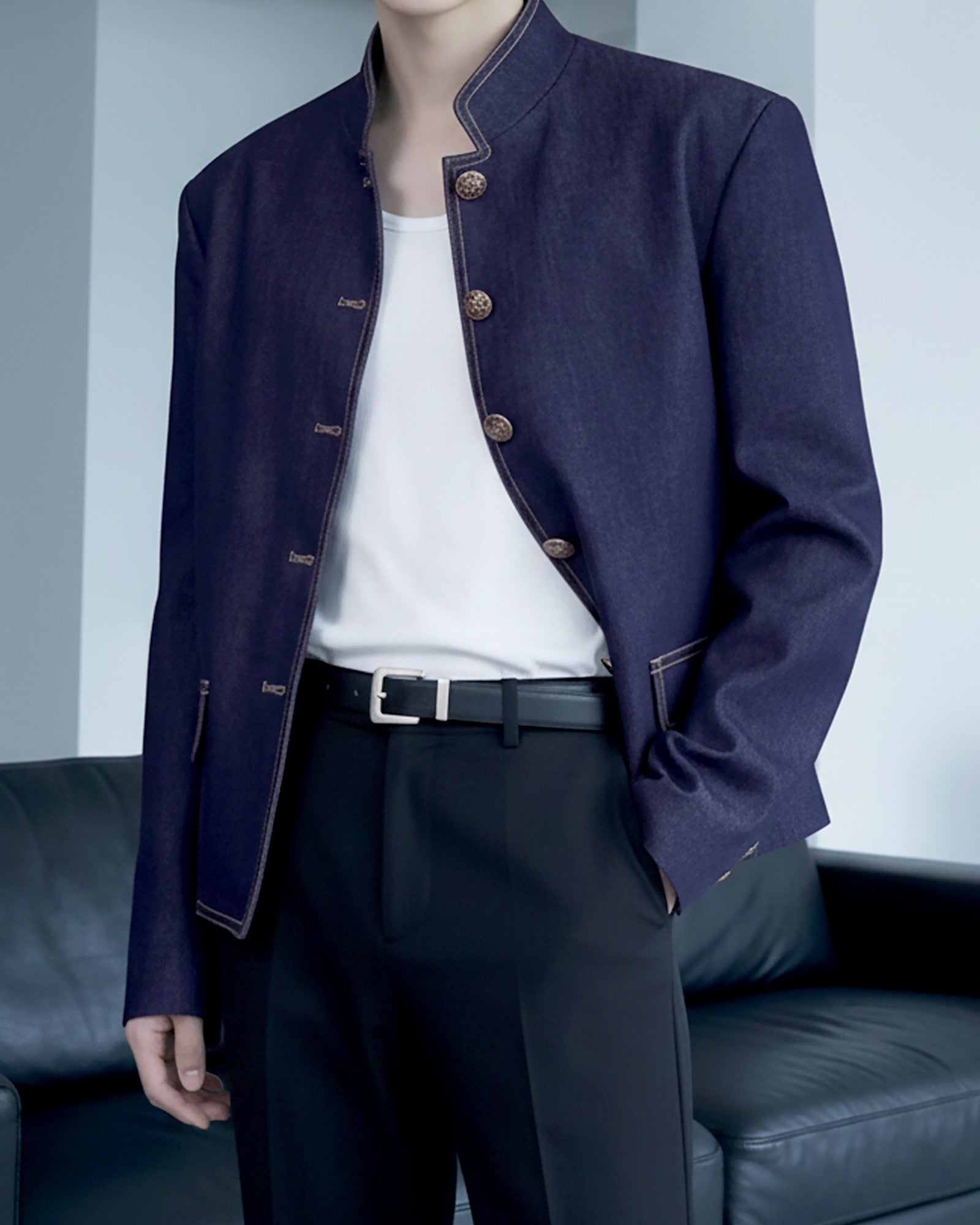 バイカラーシャギーカーディガン Ot4641