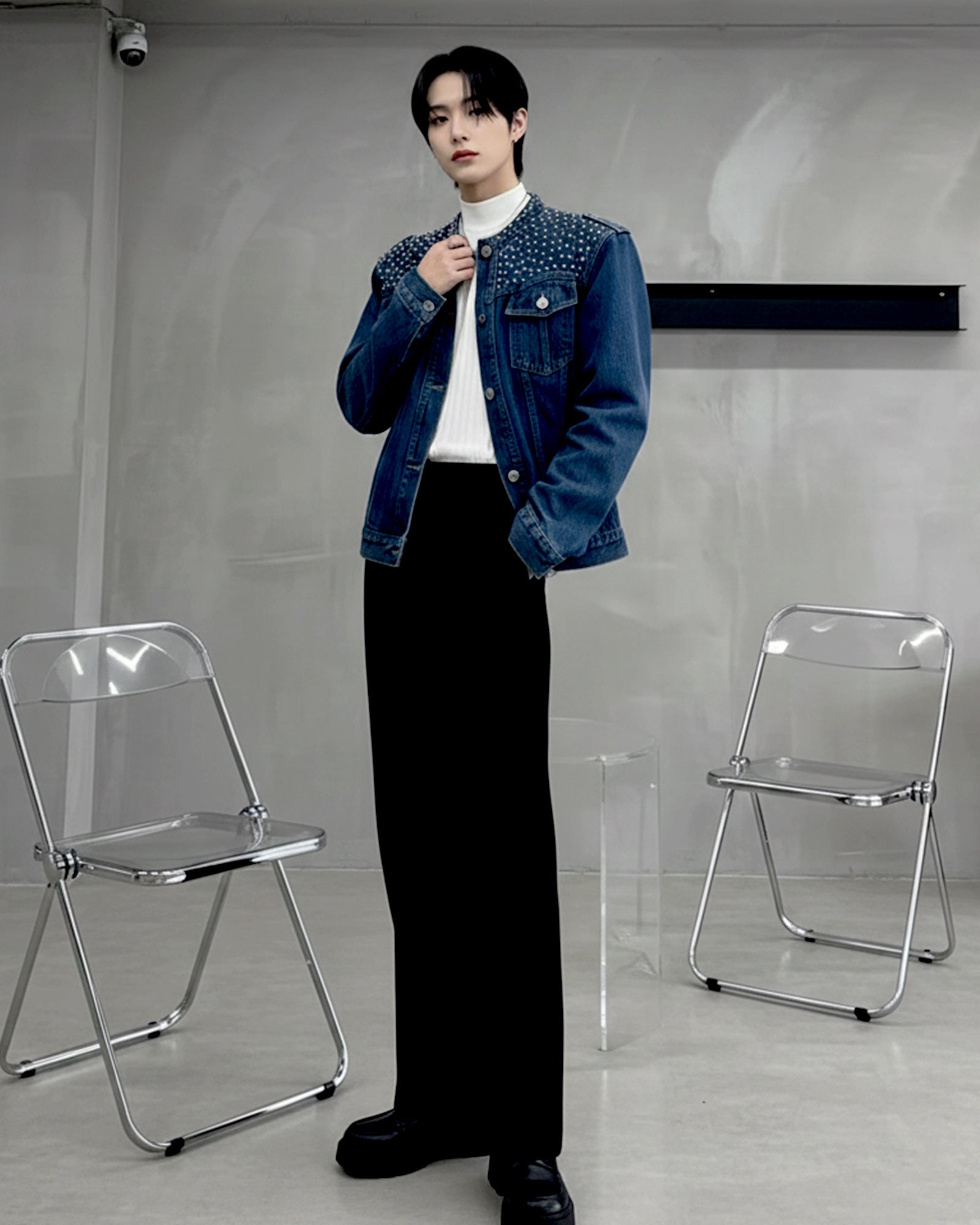 デコデニムノーカラージャケット Ot30063