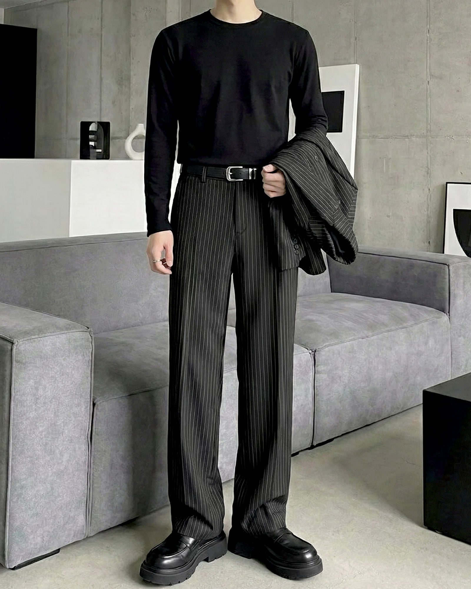 ストライプルーズテーラードセットアップ Ot30066