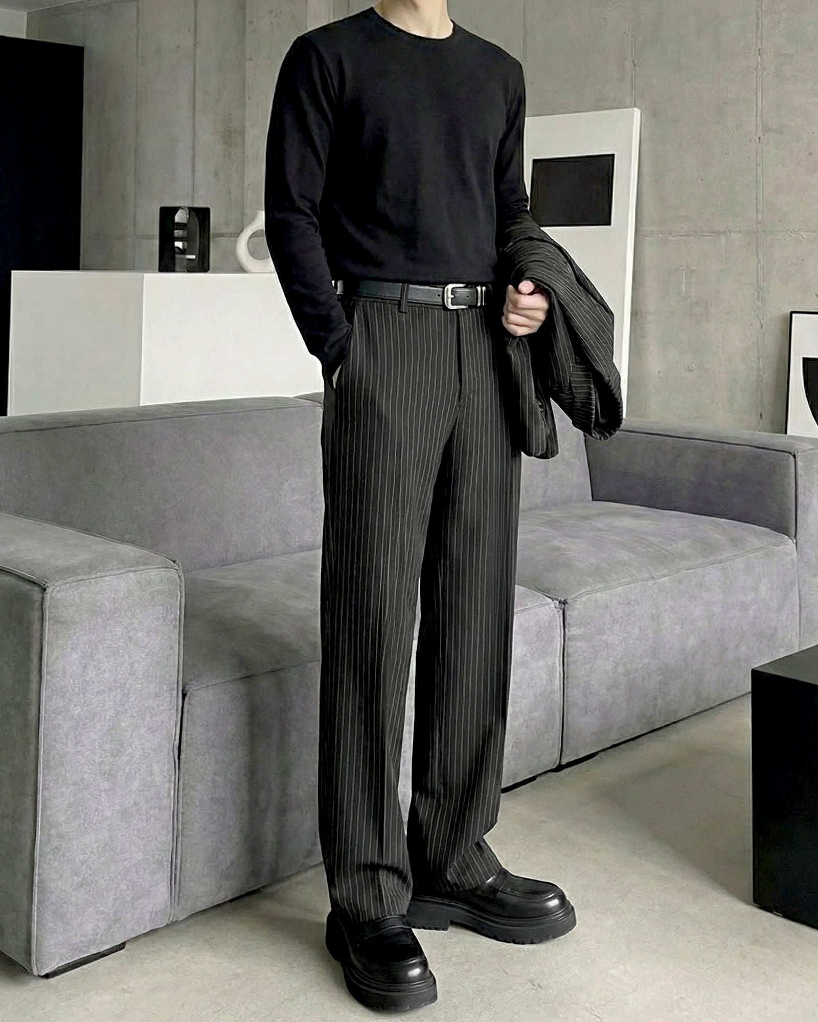 ストライプルーズテーラードセットアップ Ot30066