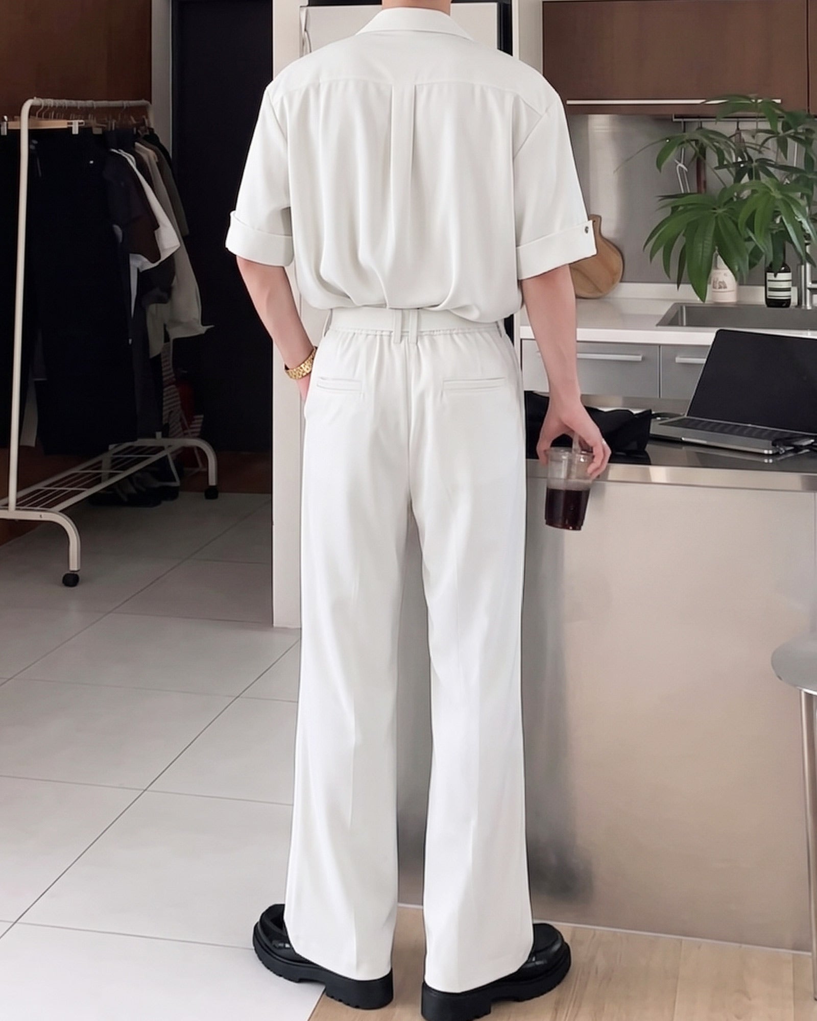 オープンカラーエフォートレスセットアップ Ot30077