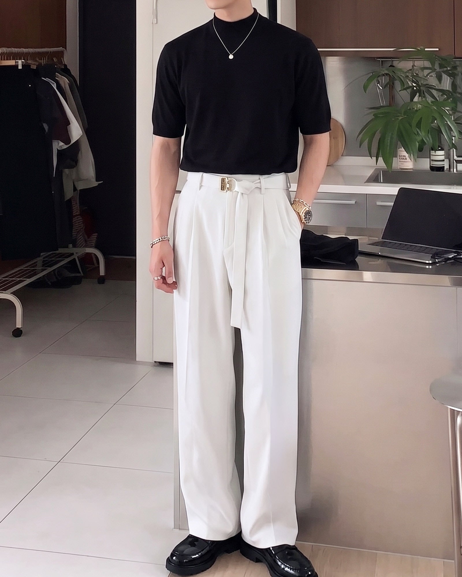 オープンカラーエフォートレスセットアップ Ot30077