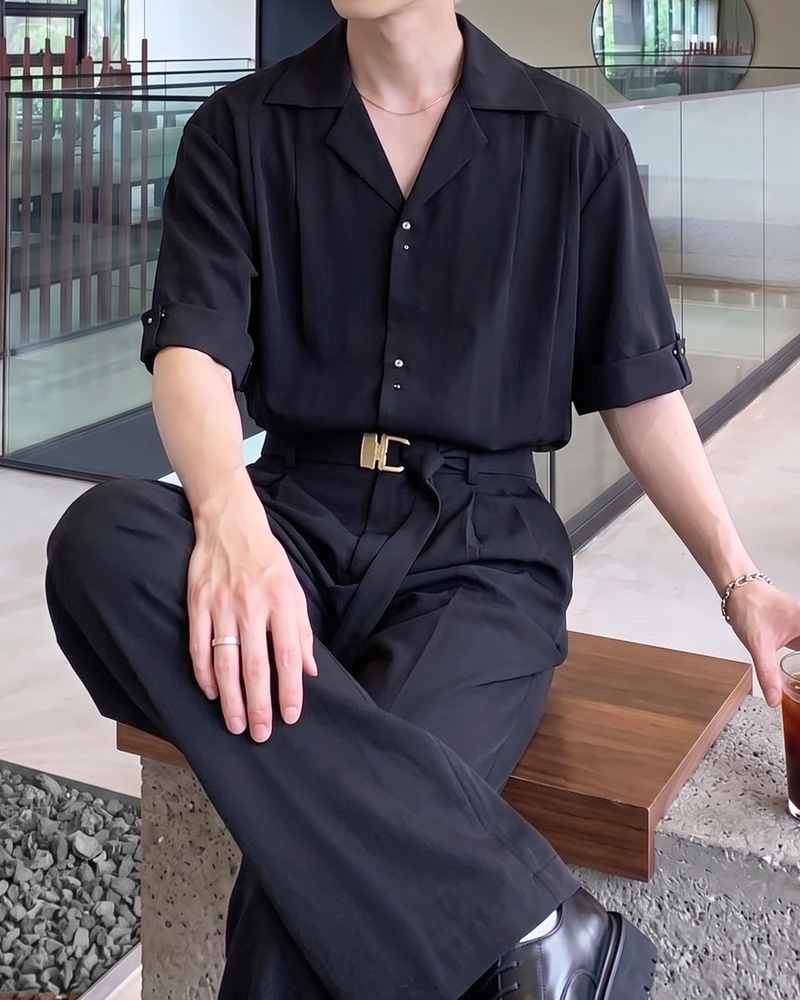 オープンカラーエフォートレスセットアップ Ot30077