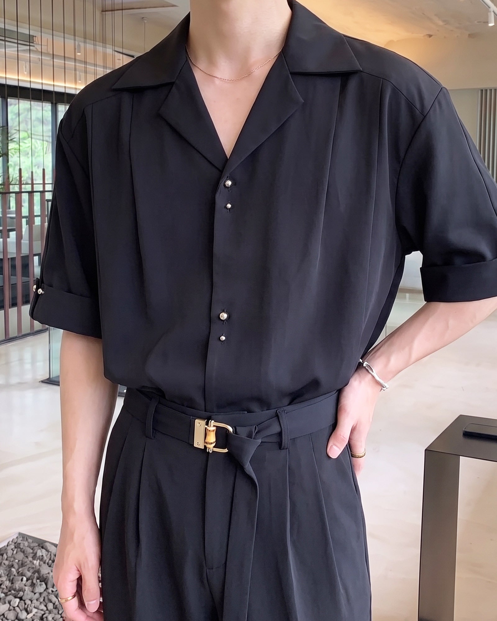 オープンカラーエフォートレスセットアップ Ot30077