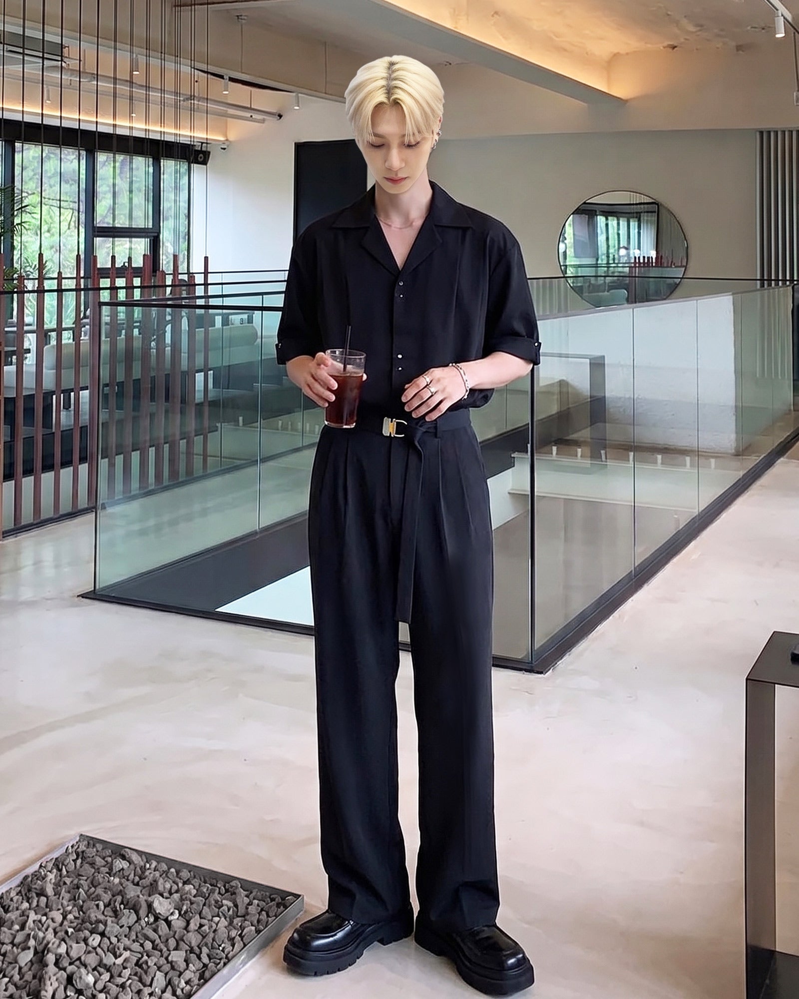 オープンカラーエフォートレスセットアップ Ot30077