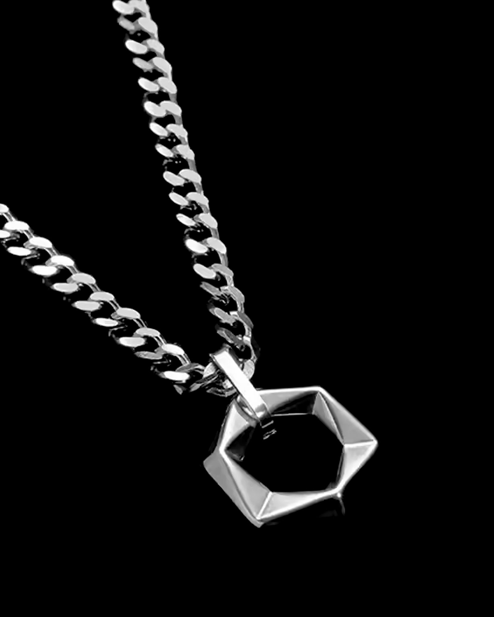 ジオメトリックリングネックレス Ot40004