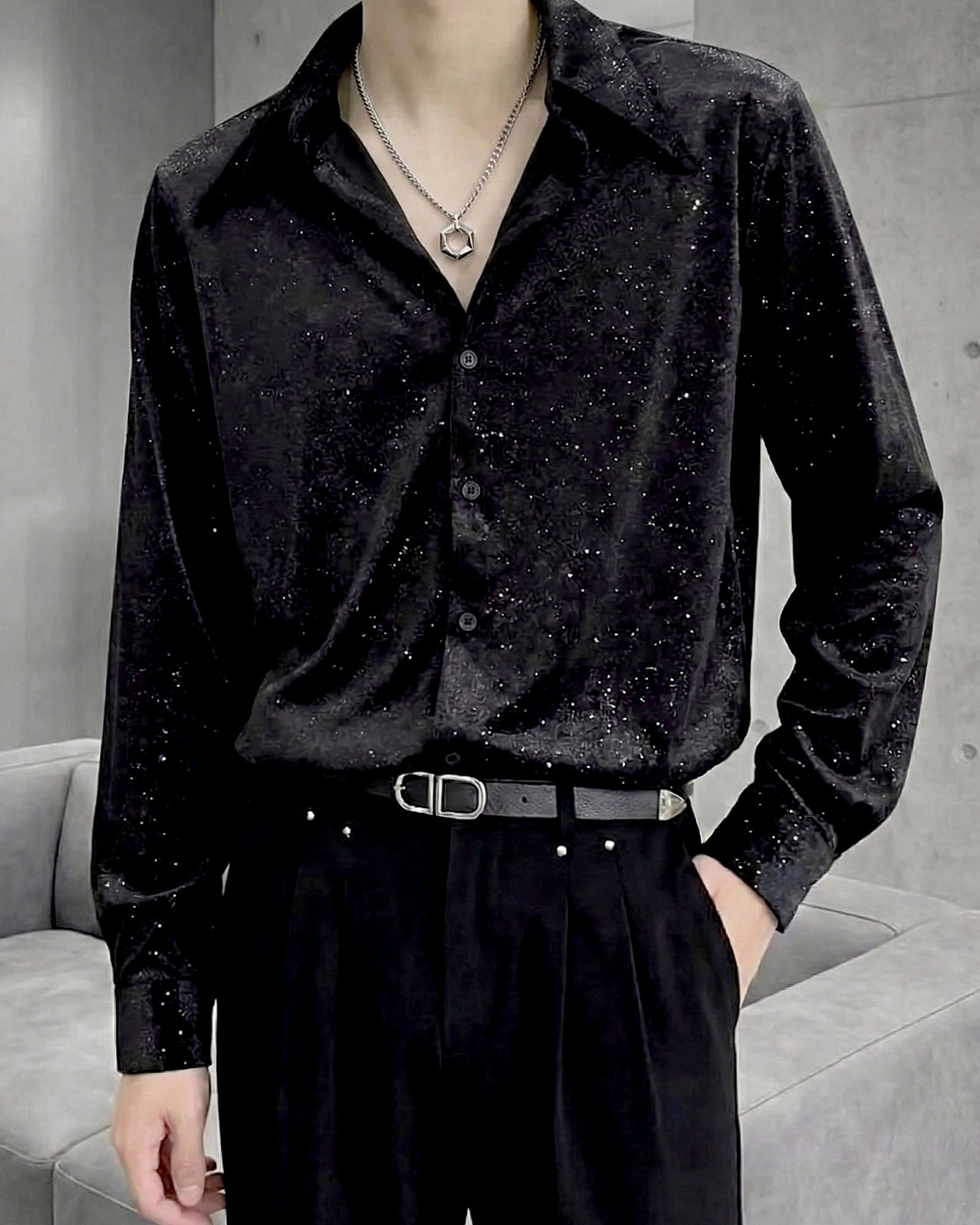 ジオメトリックリングネックレス Ot40004