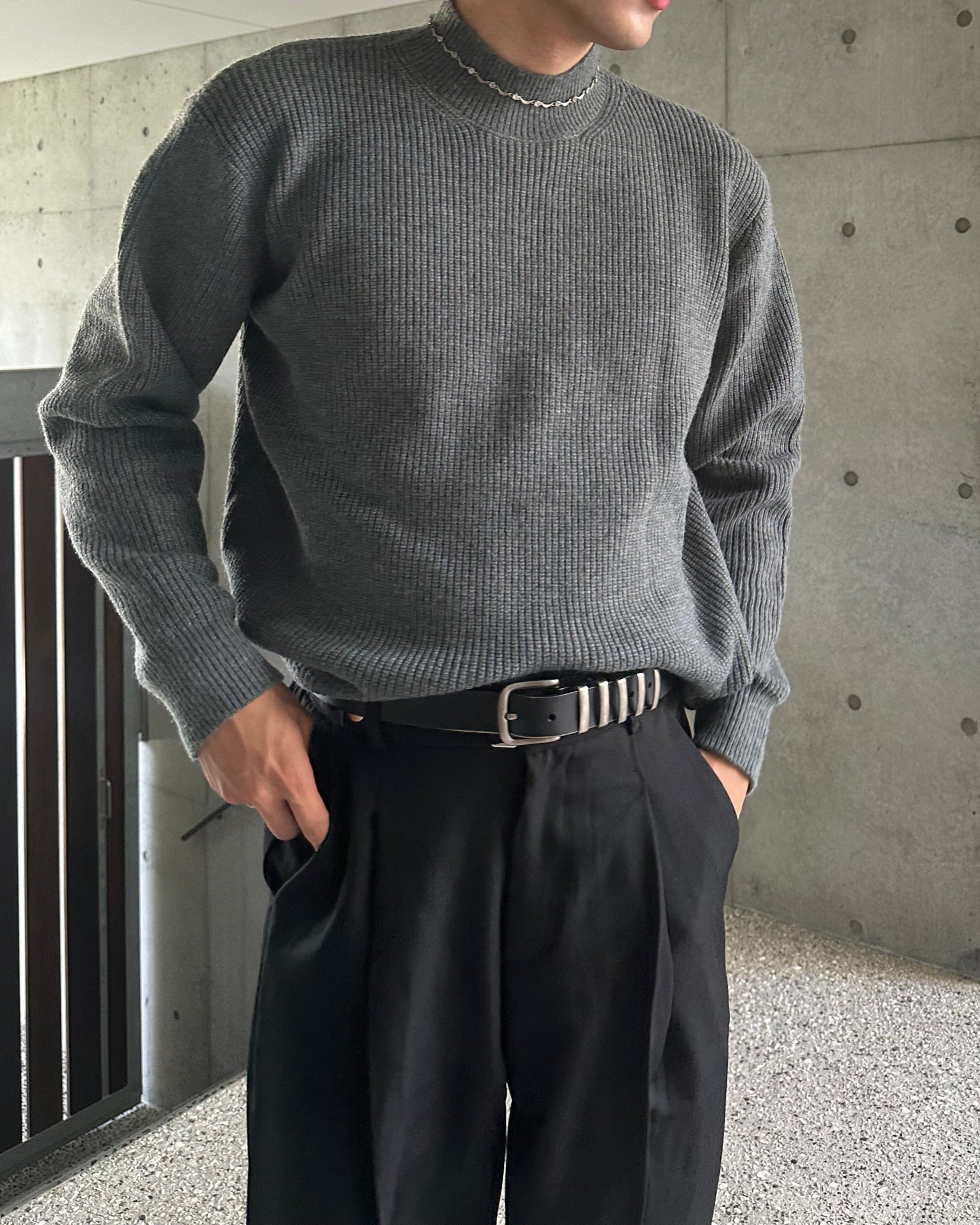 クラシックハーフネックニット Ot20090