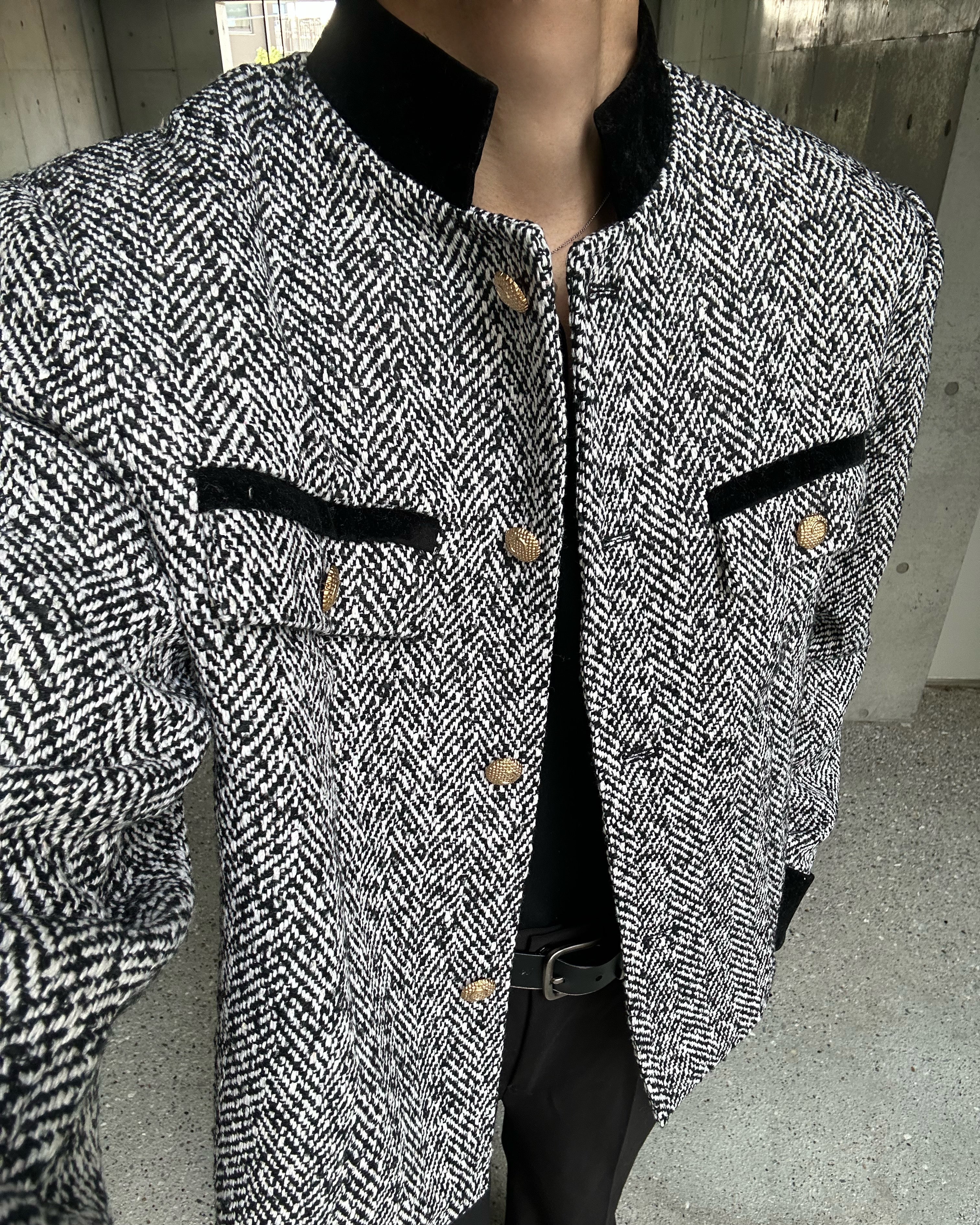 パイピングツイードジャケット Ot30012