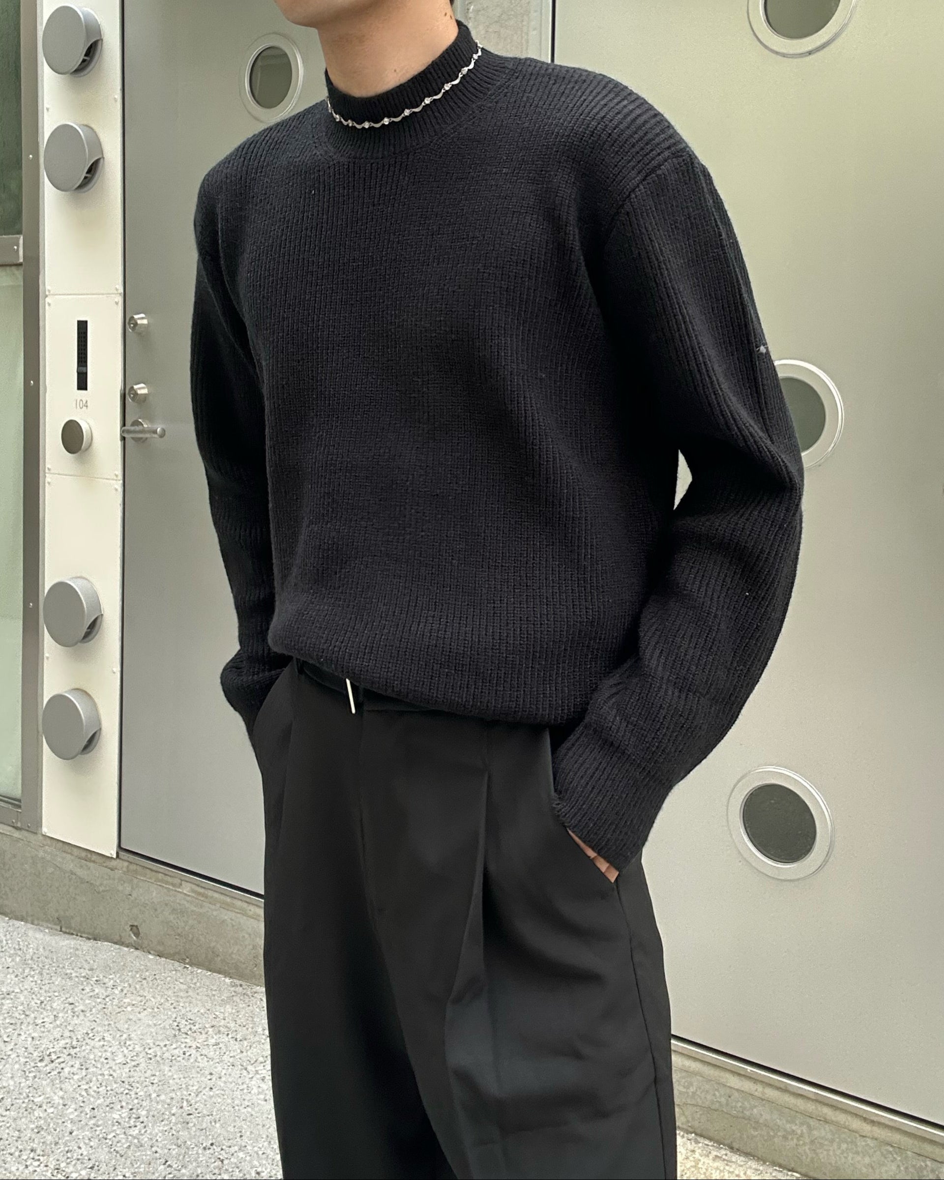 クラシックハーフネックニット Ot20090