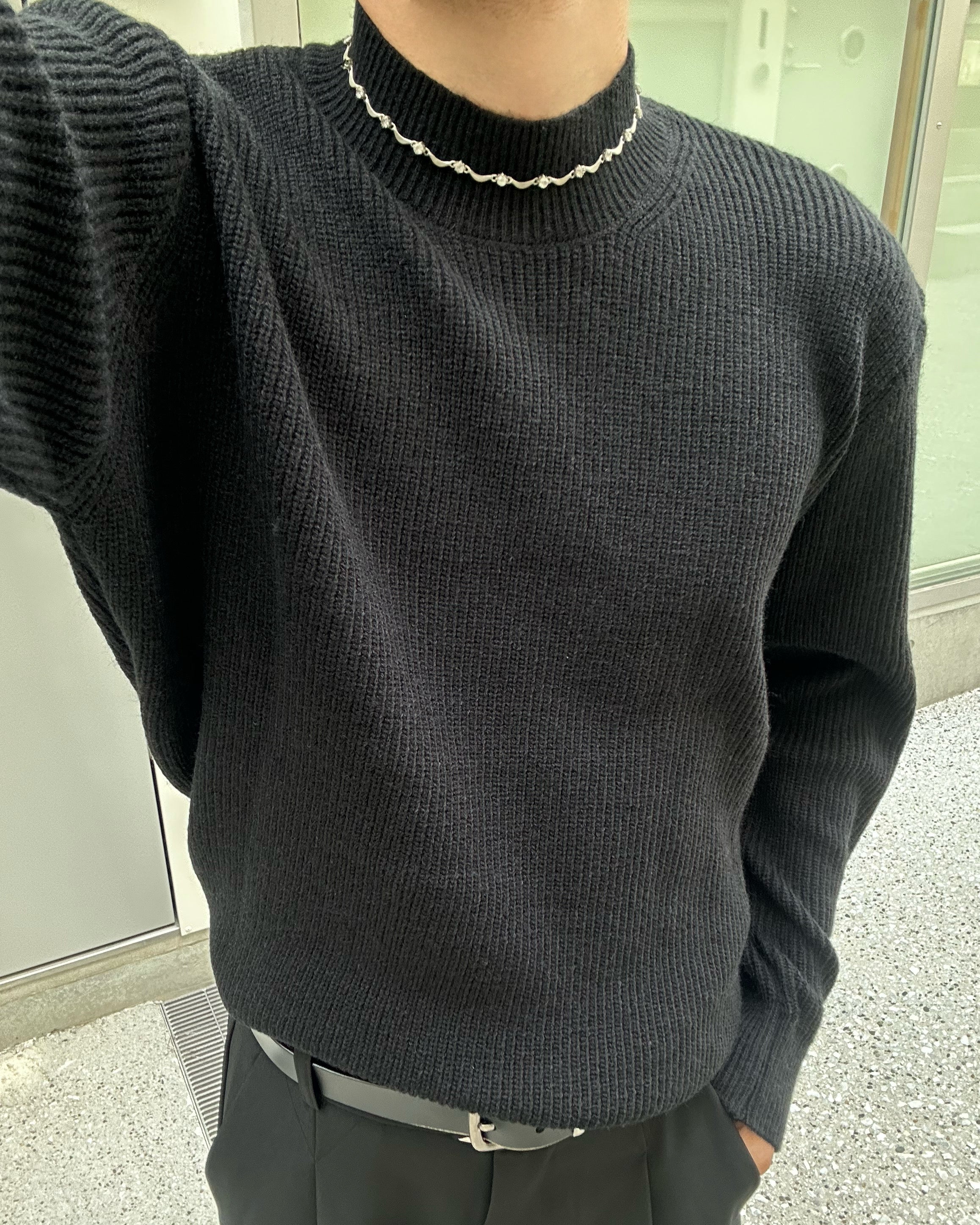 クラシックハーフネックニット Ot20090