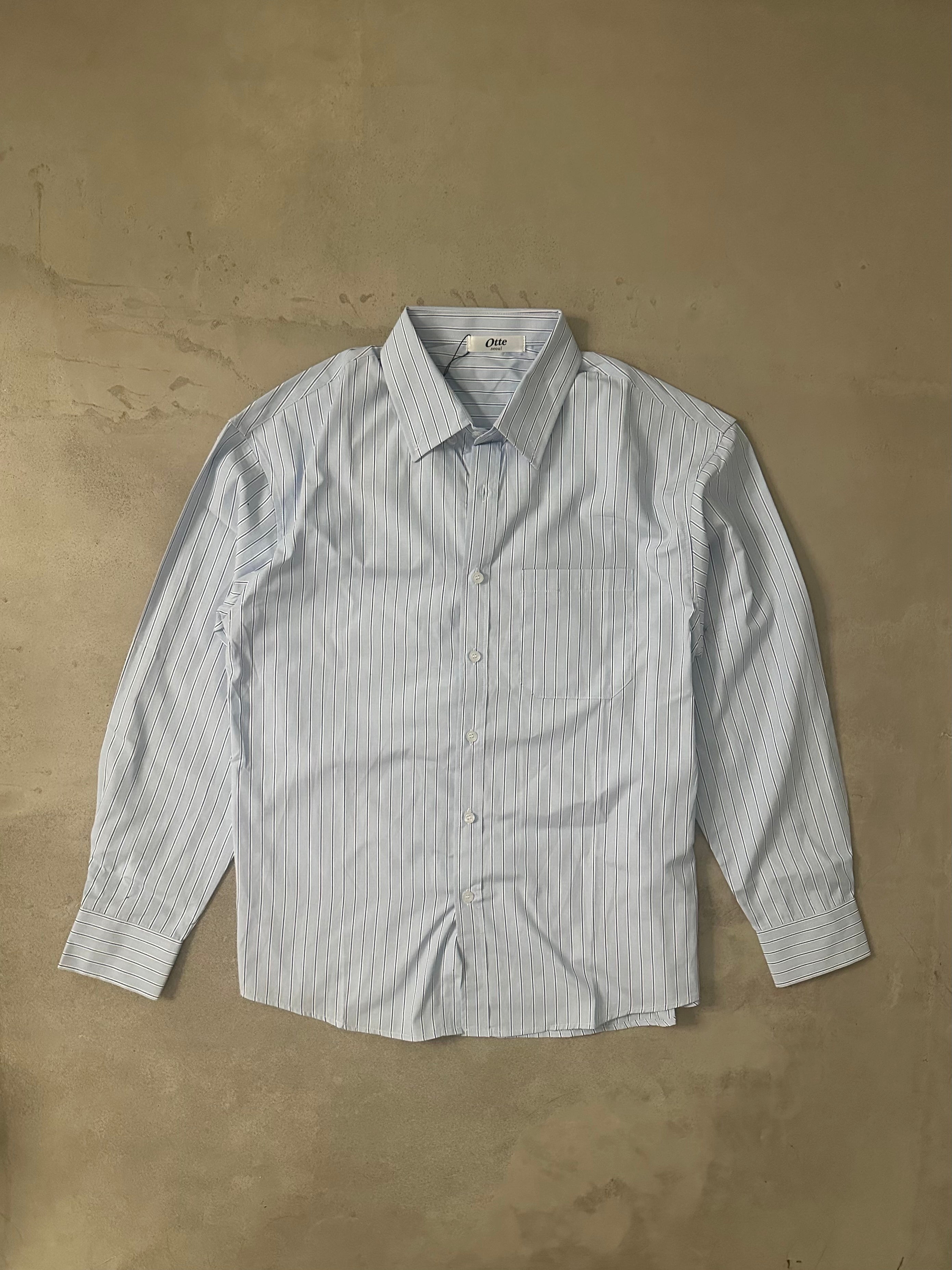 ストライプシャツ フェイクレーヤードストライプシャツ｜MEN｜251JSB30-4081｜AZUL BY