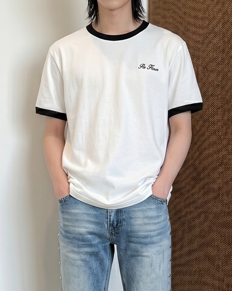 コリアンレタープリントTシャツ Ot20182