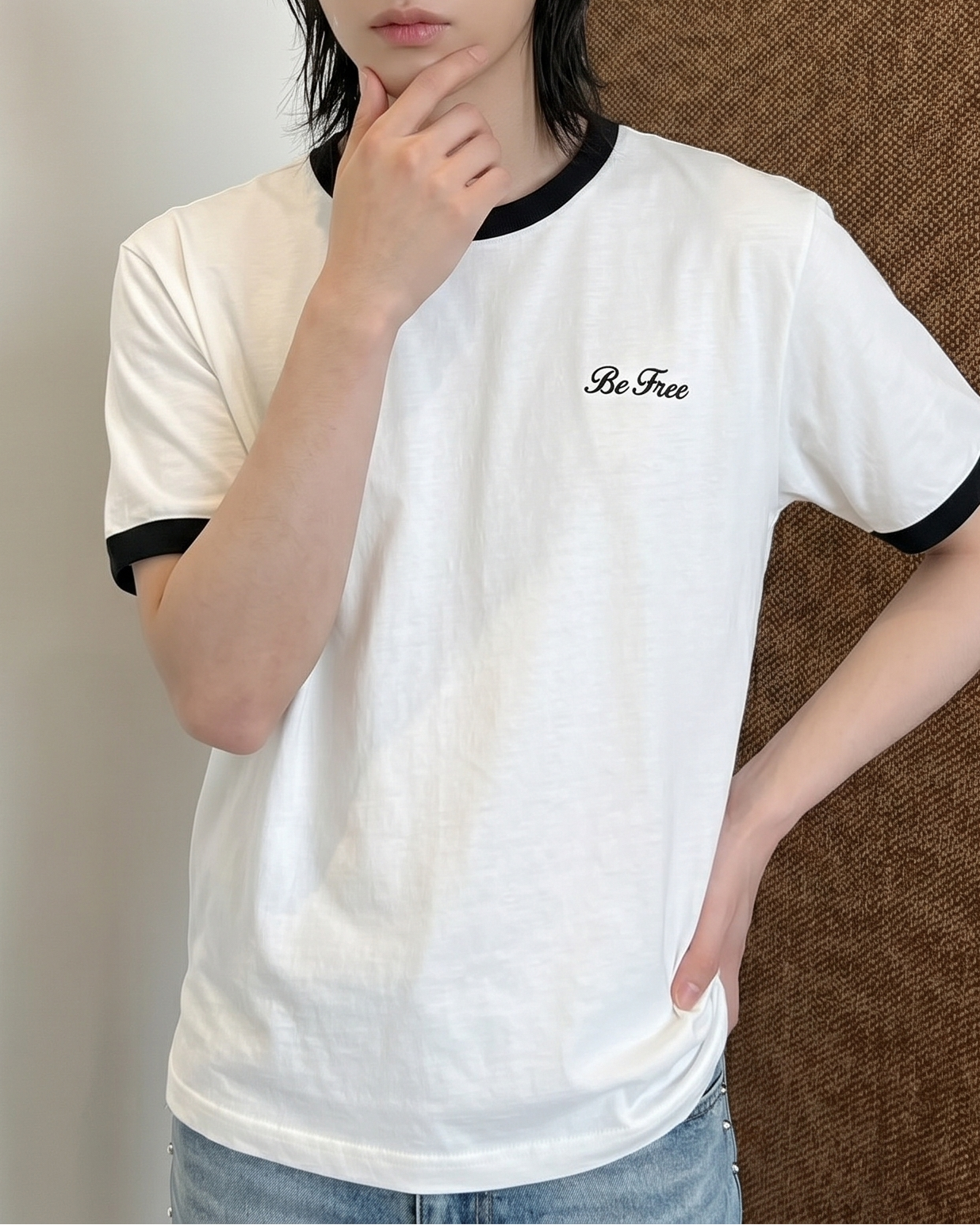 コリアンレタープリントTシャツ Ot20182