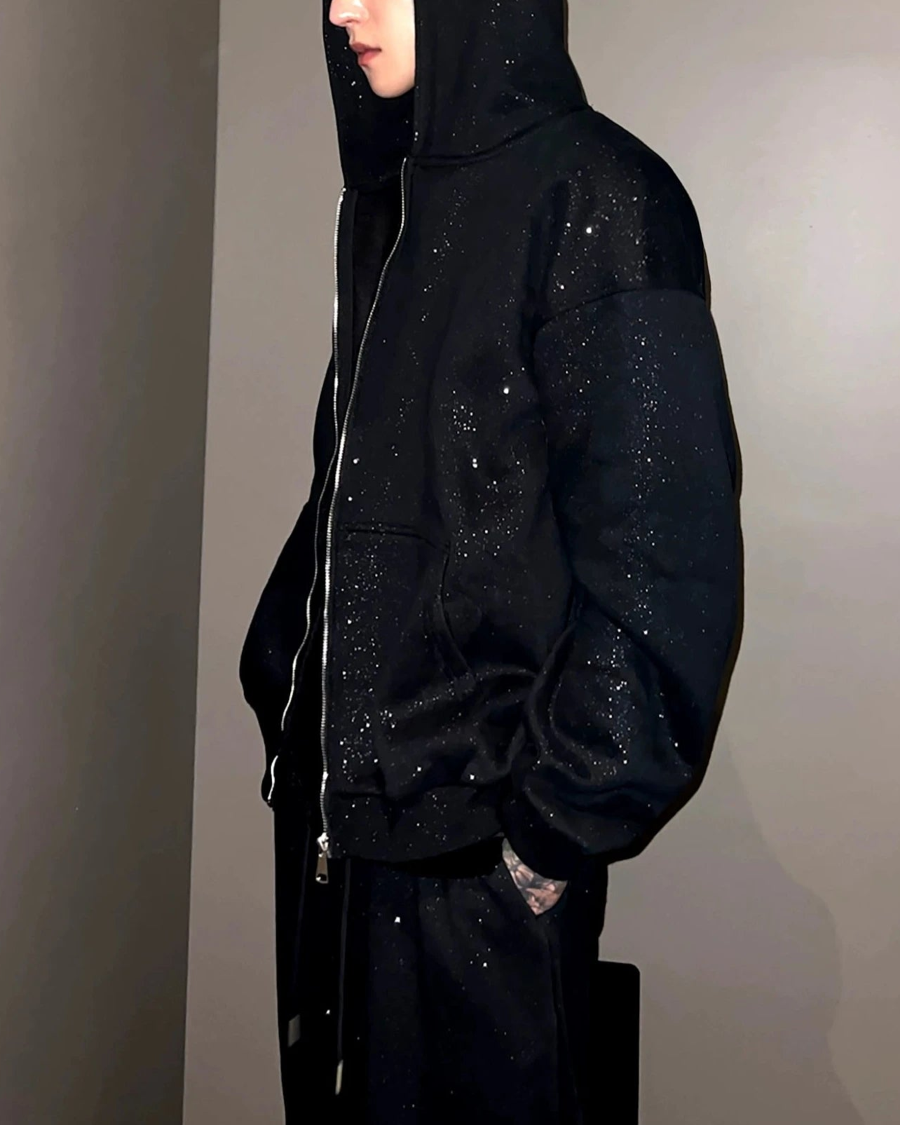 zipper lame hodie Ot4814