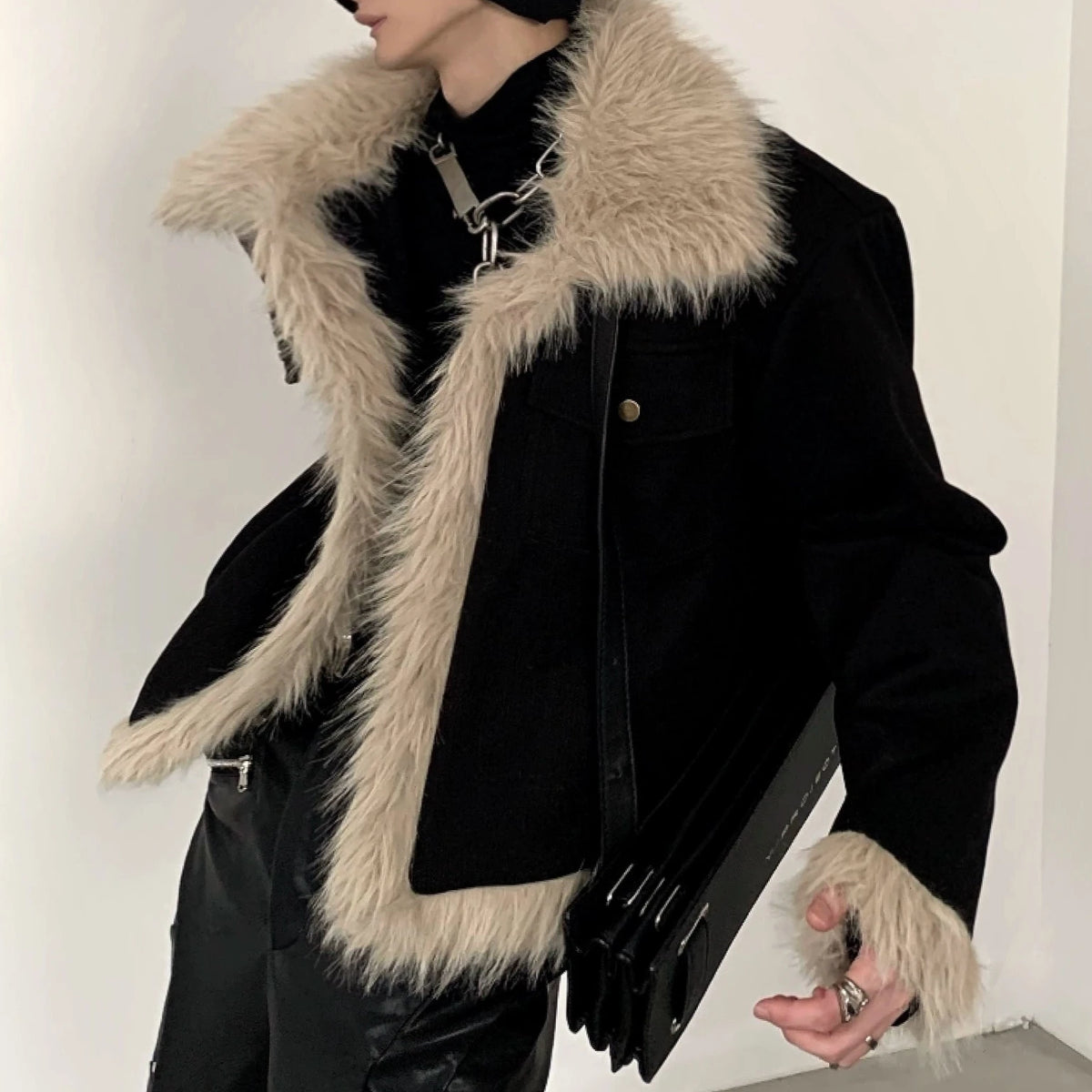 Cozy worldwide ファー付きレザージャケット opium お兄系 Cozy worldwide ファー付きレザージャケット opium お兄系