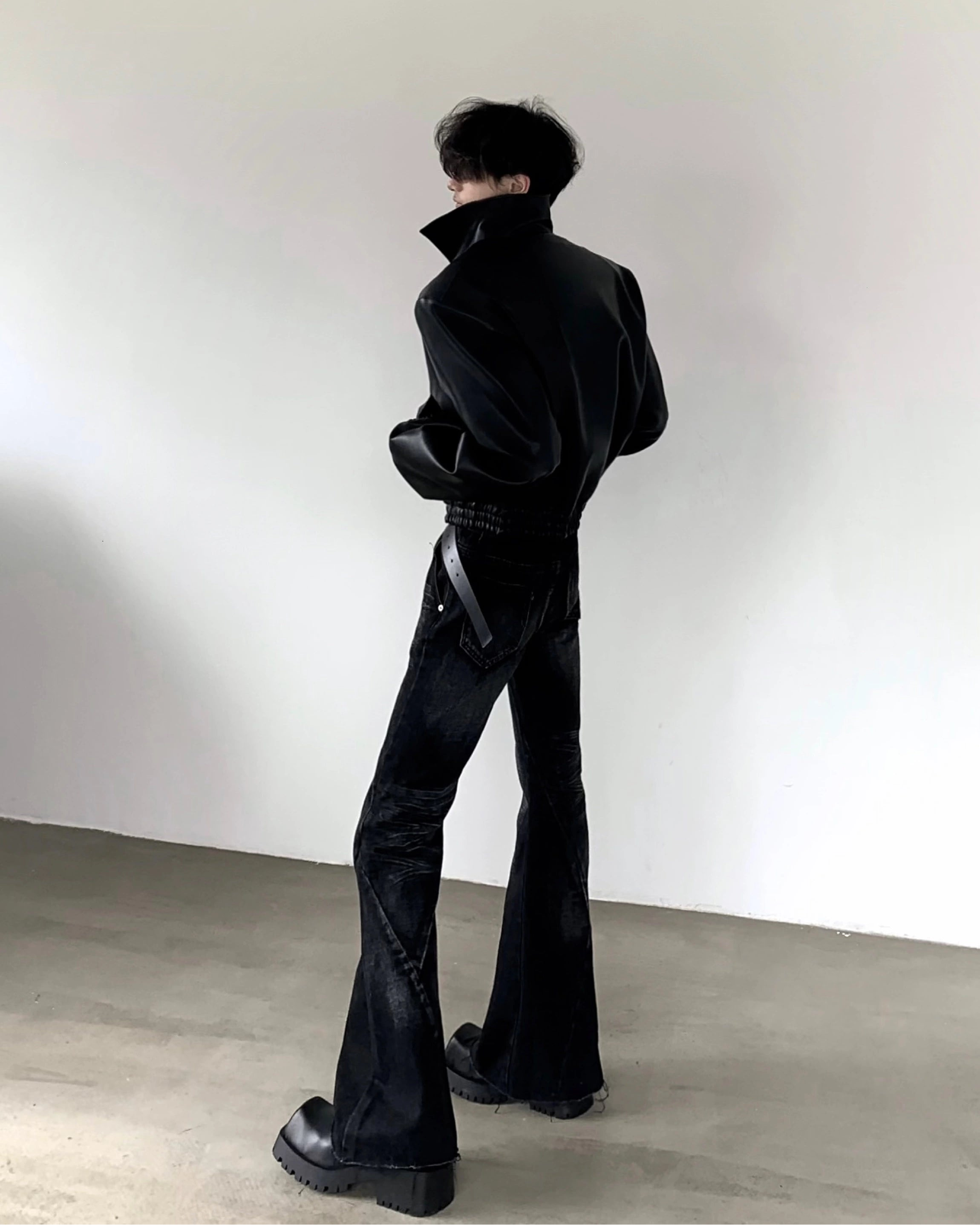 ダークブラックフレアデニム Ot11725