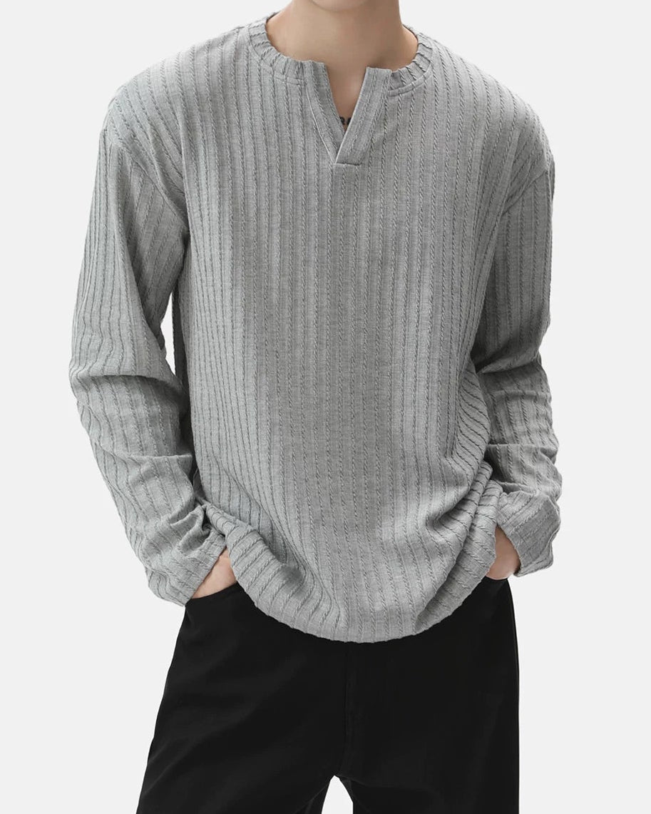 VネックシンプルロングTシャツ Ot20220