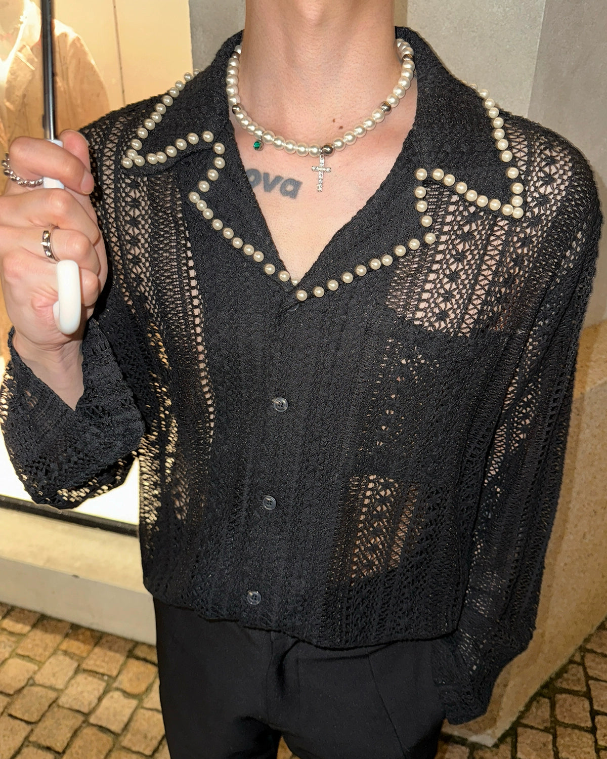 パールシースルーシャツ Ot20114