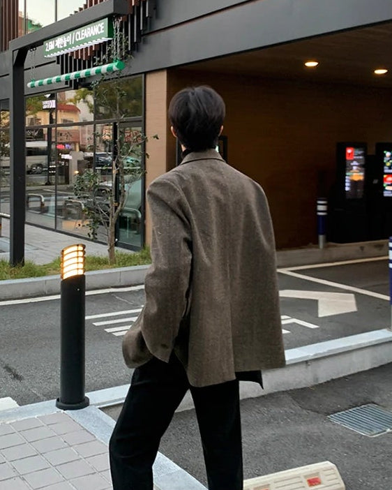 クリーンブラウンウールジャケット Ot30050