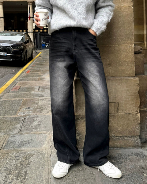 コリアンウォッシュブラックデニム Ot11728