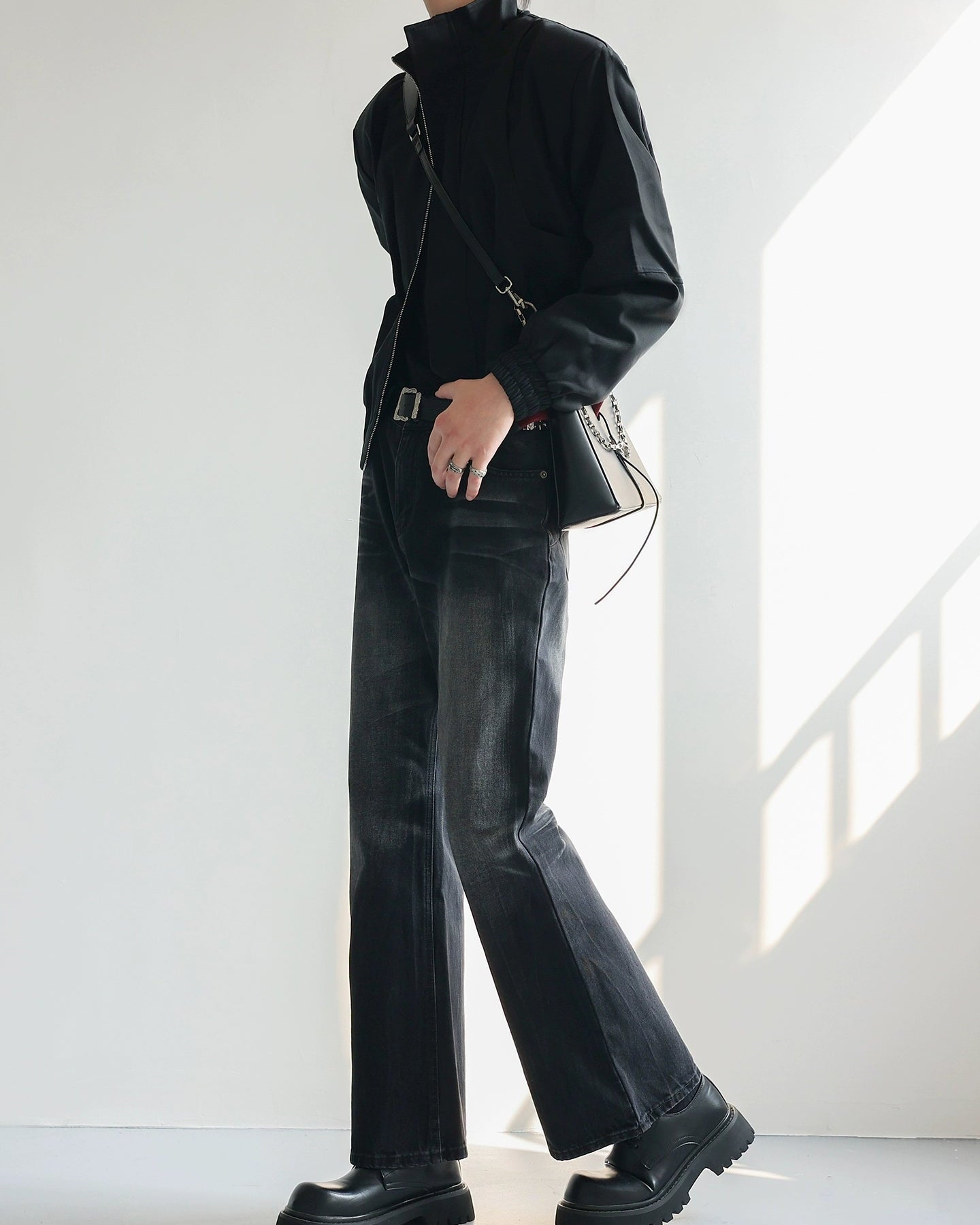 ウォッシュフレアブラックデニム Ot11729