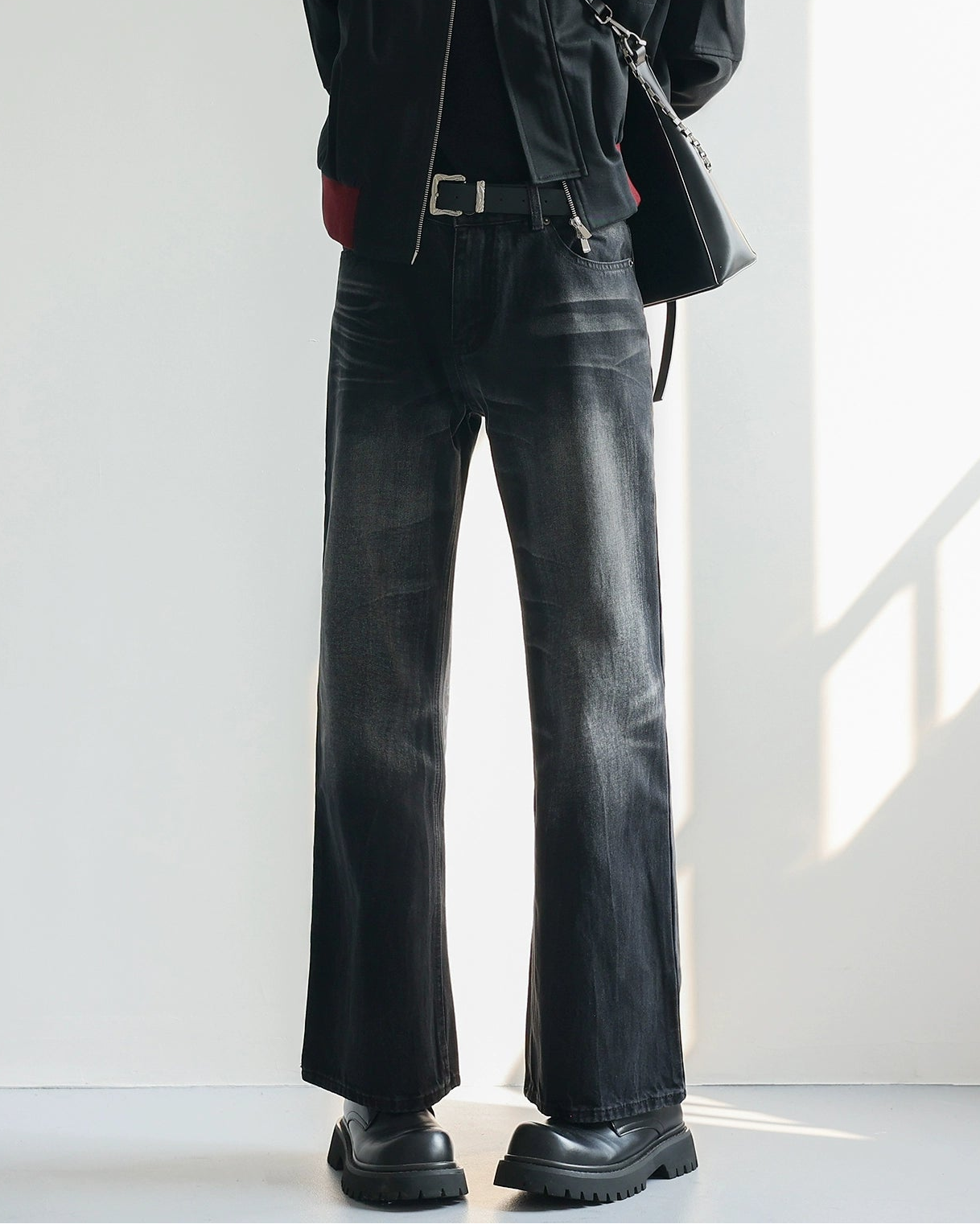 ウォッシュフレアブラックデニム Ot11729