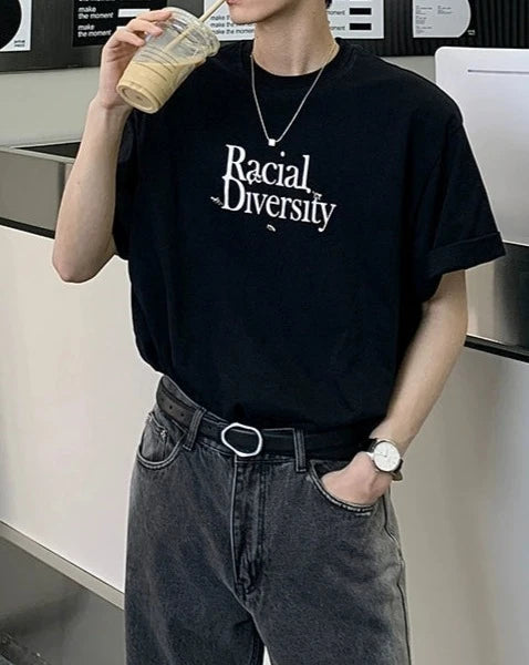 RacialプリントTシャツ Ot4760