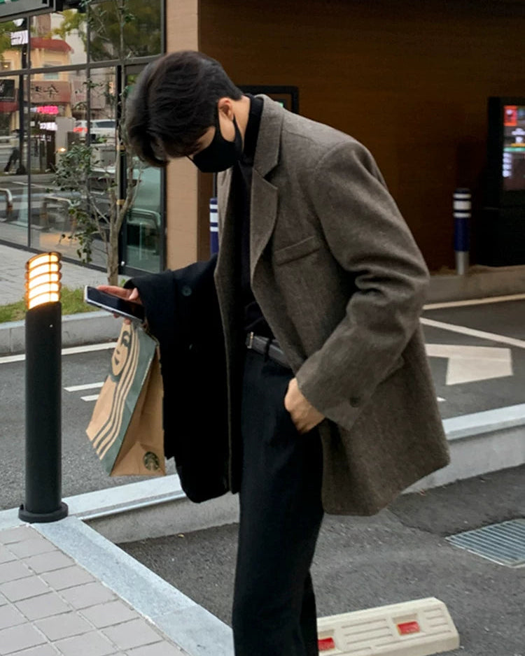 クリーンブラウンウールジャケット Ot30050