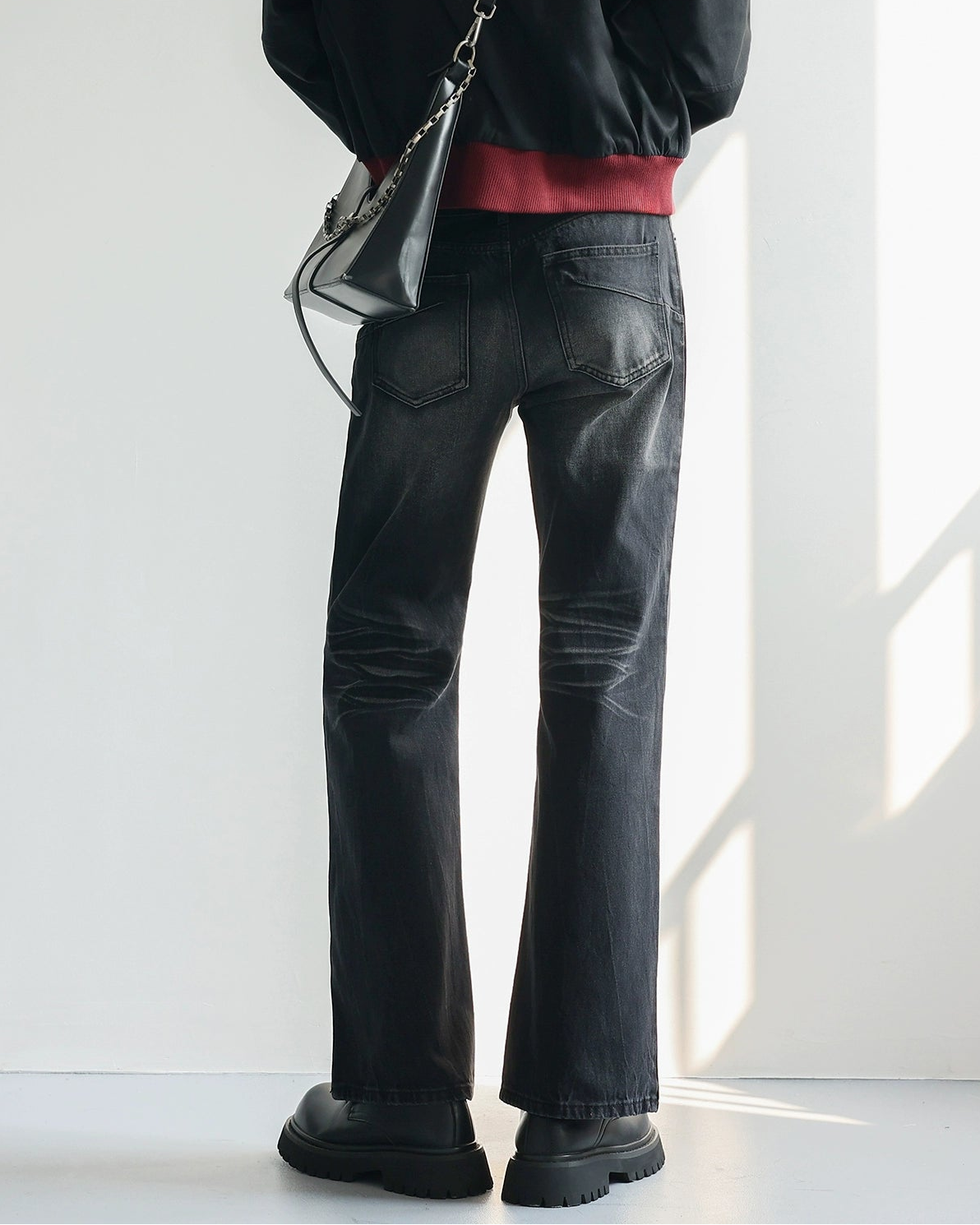 ウォッシュフレアブラックデニム Ot11729