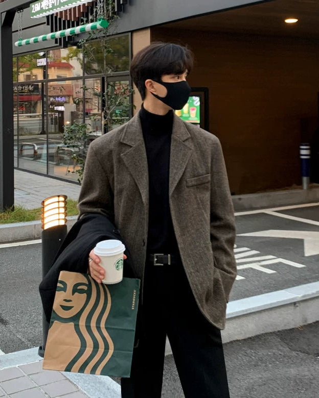 クリーンブラウンウールジャケット Ot30050