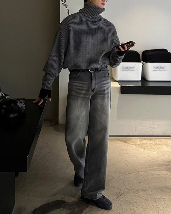 グレーハイネックネックシャツ Ot20122