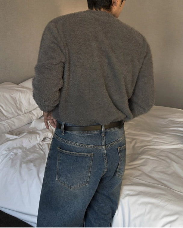 Vネックモヘアボタンカーディガン Ot20123