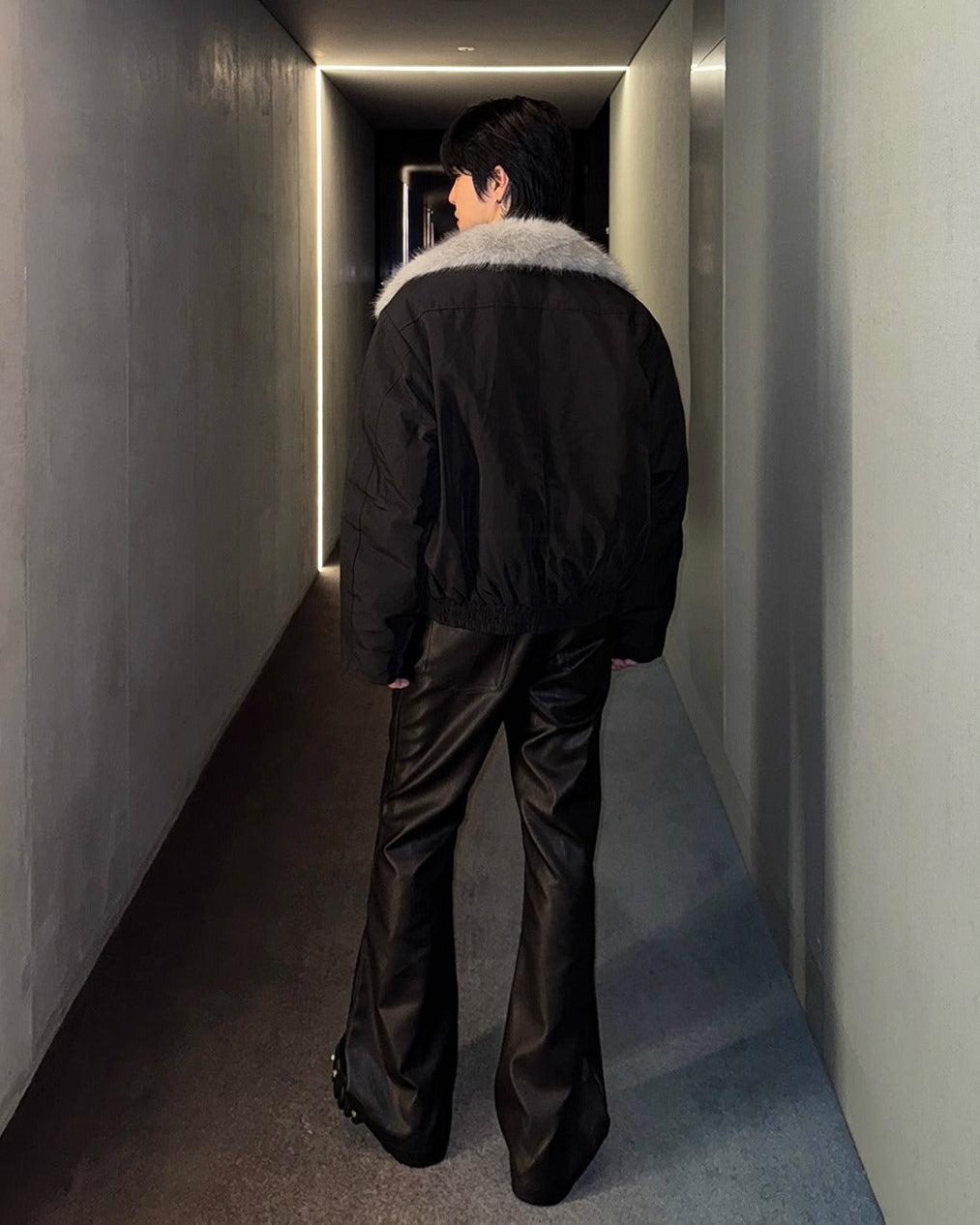 ホワイトファーダウンジャケット Ot30041