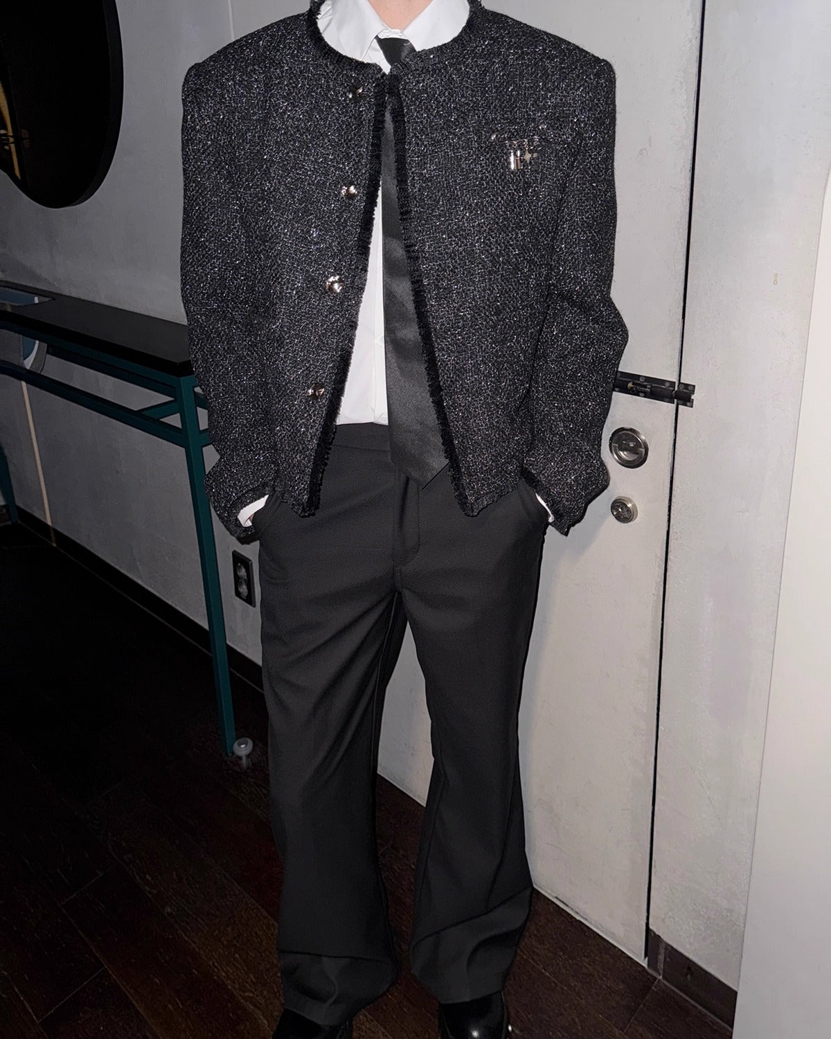 ラグジュアリーミックスツイードジャケット Ot30047