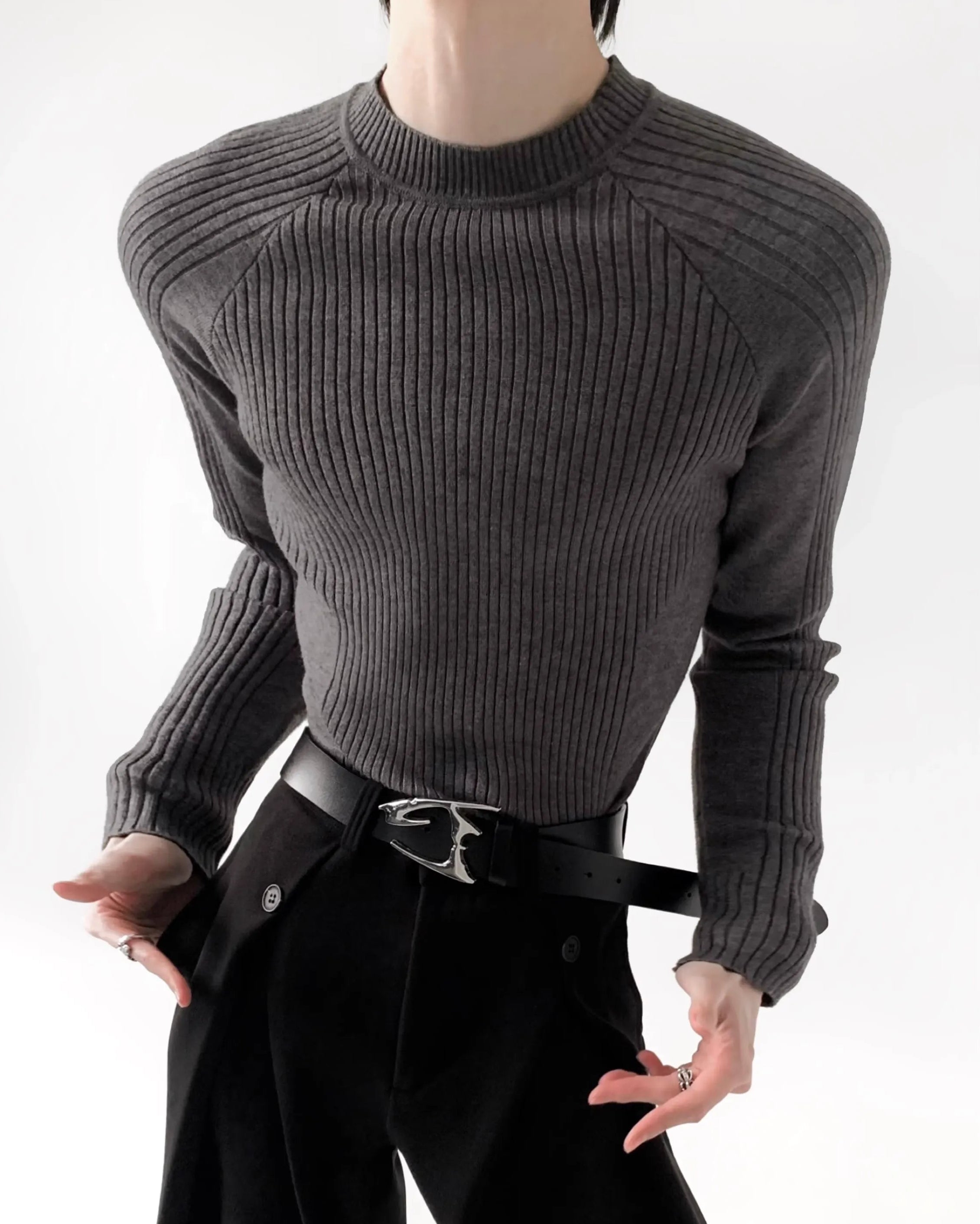 クリーンリブニットトップス Ot20125